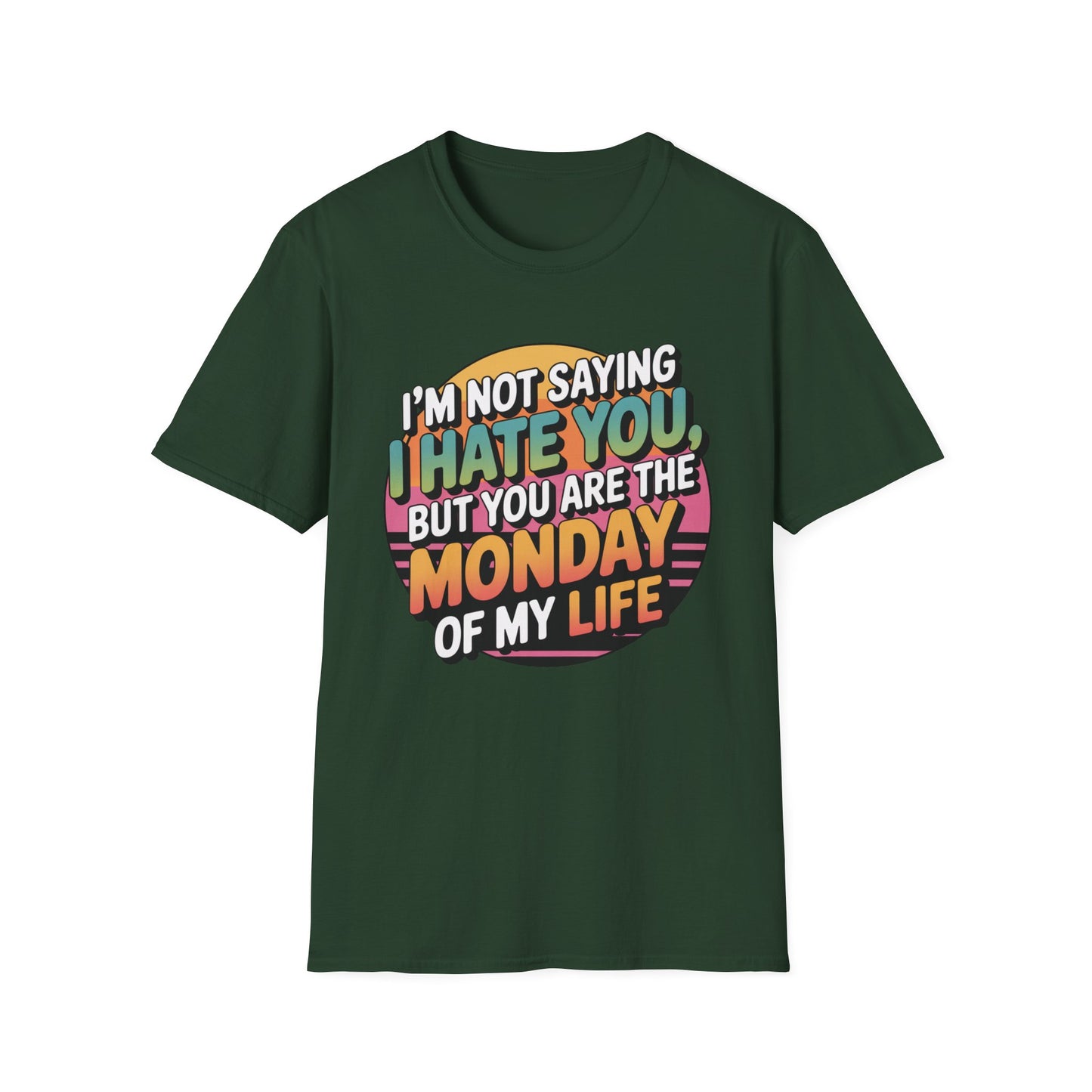 Monday Mood Tee – Bright Colors, Dark Sentiment