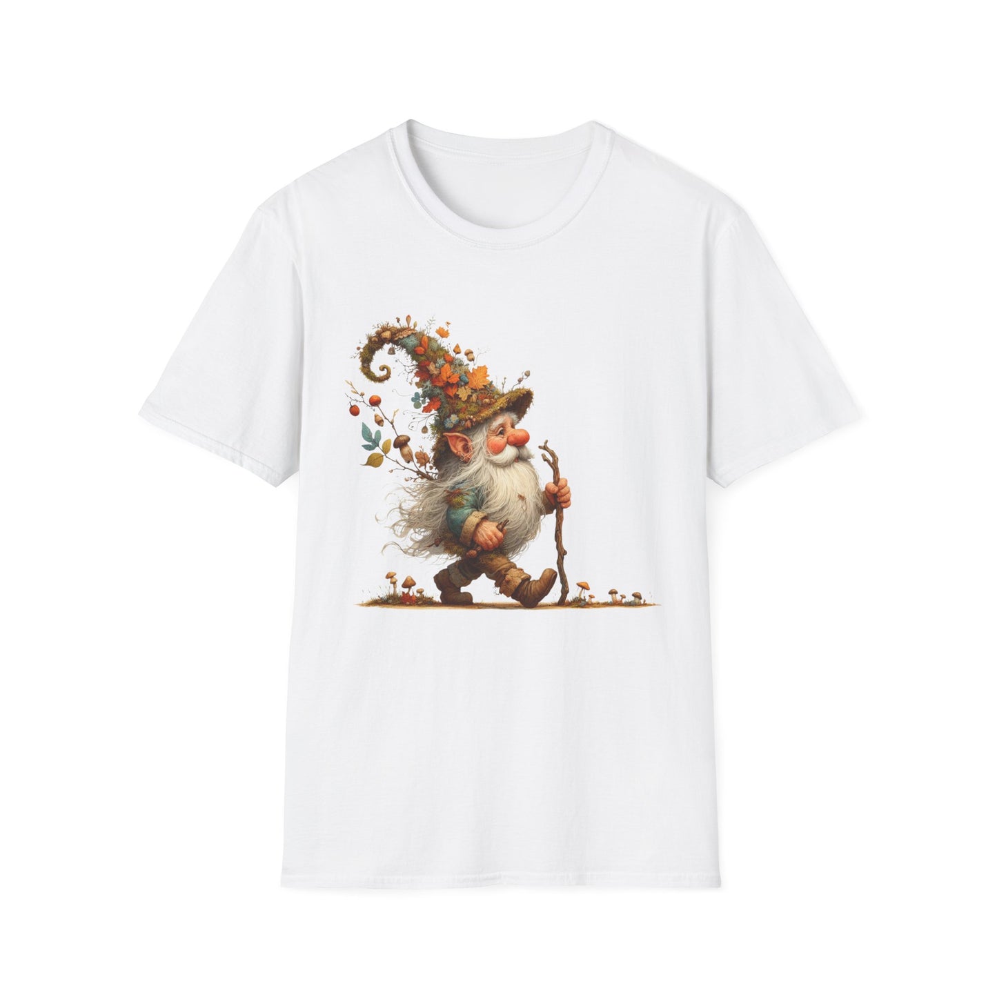 “Forest Walker Gnome” Tee – Woodland Lore Edition