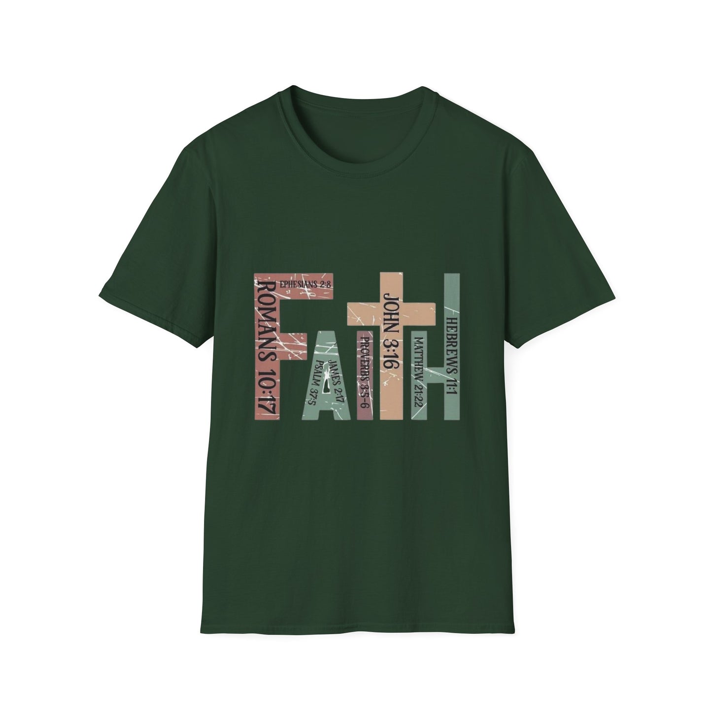 FAITH Bible Verse Graphic Tee – Scripture-Filled Letters Design