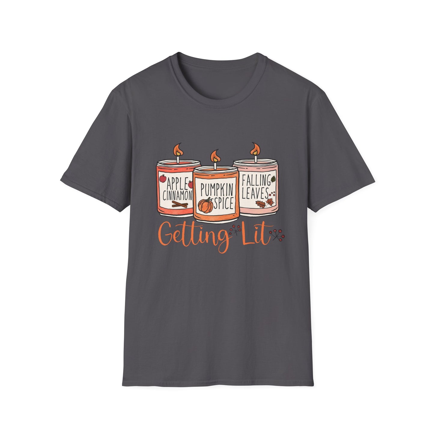 “Getting Lit” Tee – Fall Candle Trio Edition