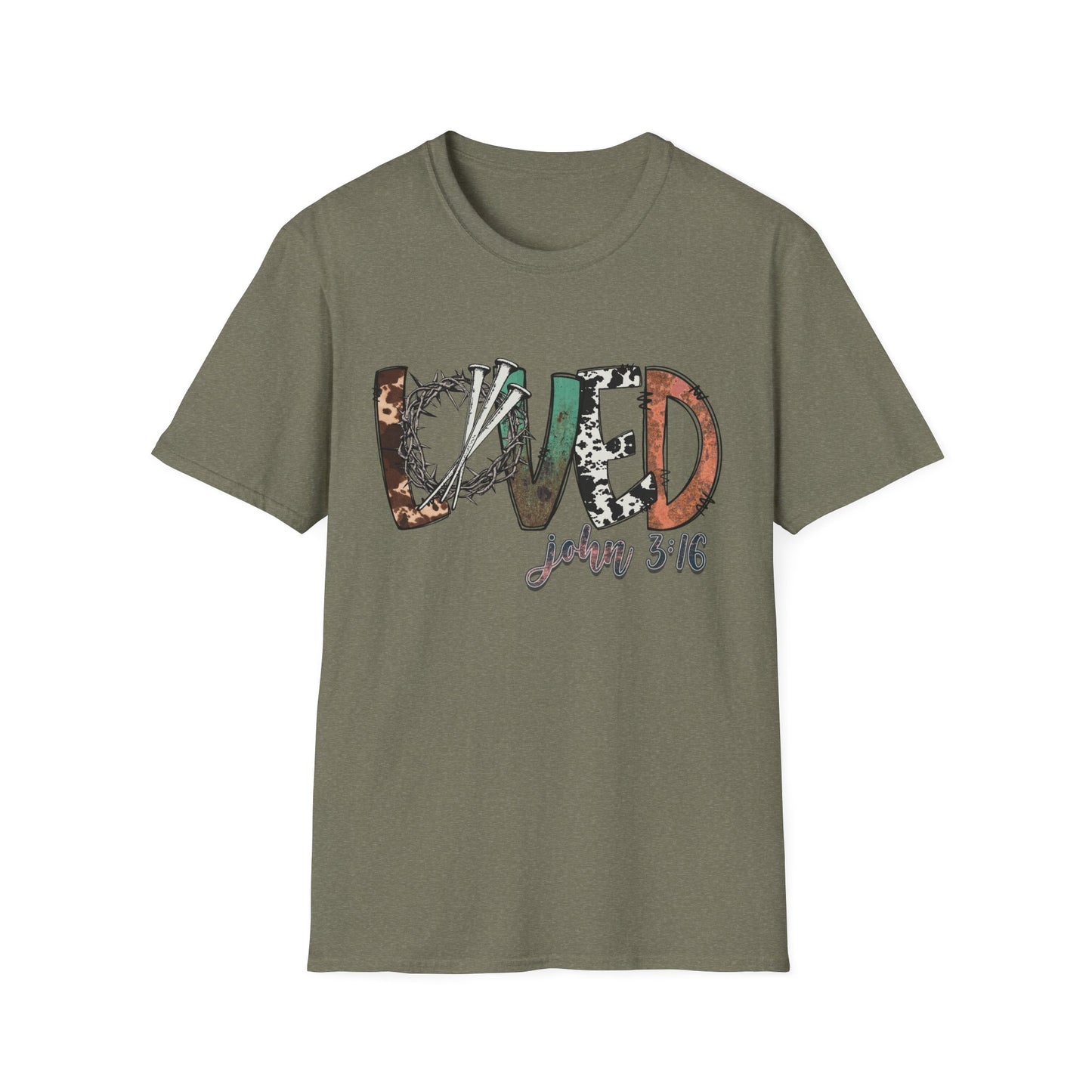 LOVED – John 3:16 Textured Faith Tee