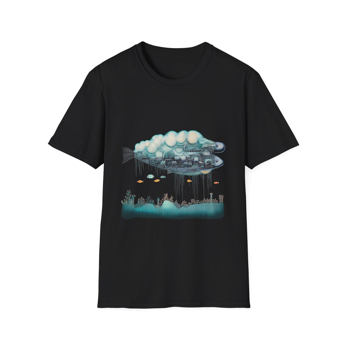 Metropolis Marrow – Surreal Fish City Tee