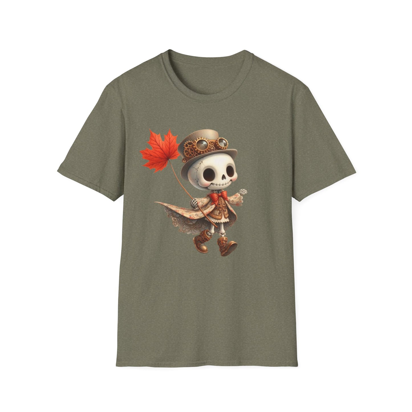 “Leaf Balloon Skeleton” Tee – Steampunk Harvest Edition