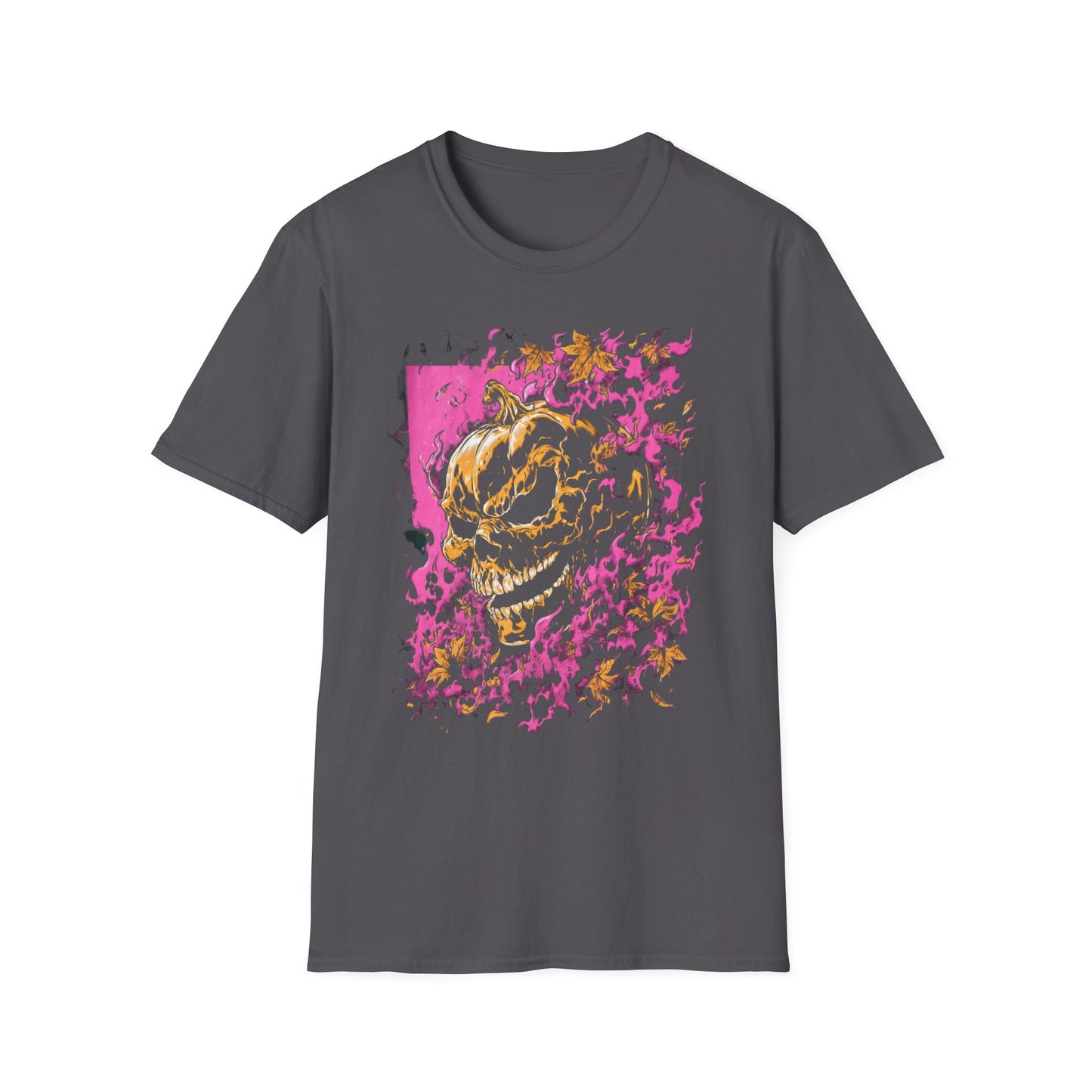 Hellgourd Flaming Skull Halloween Head Tee