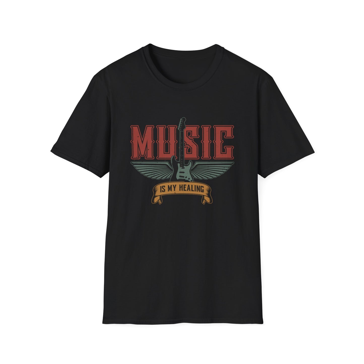 “Music Is My Healing” – The Winged Guitar Banner of Rhythm, Restoration & Rock Spirit