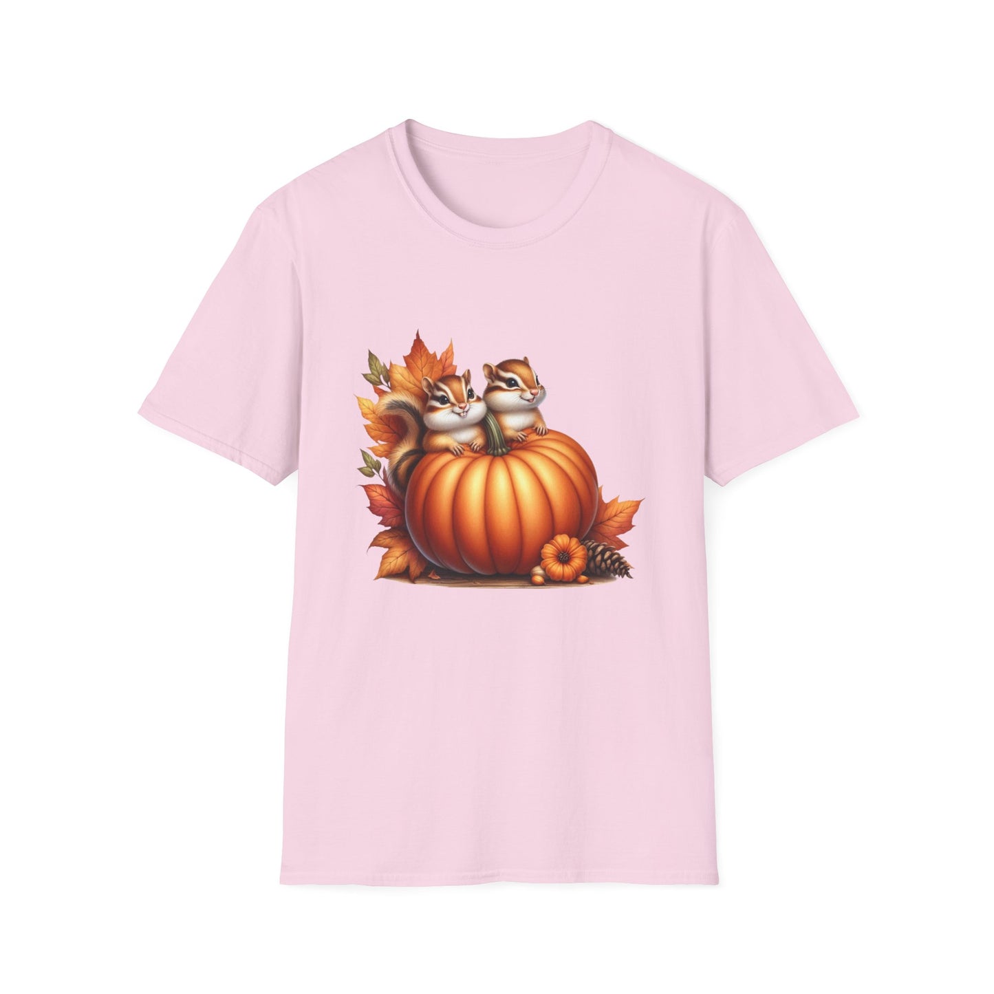 “Pumpkin Perch Chipmunks” Tee – Harvest Heart Edition