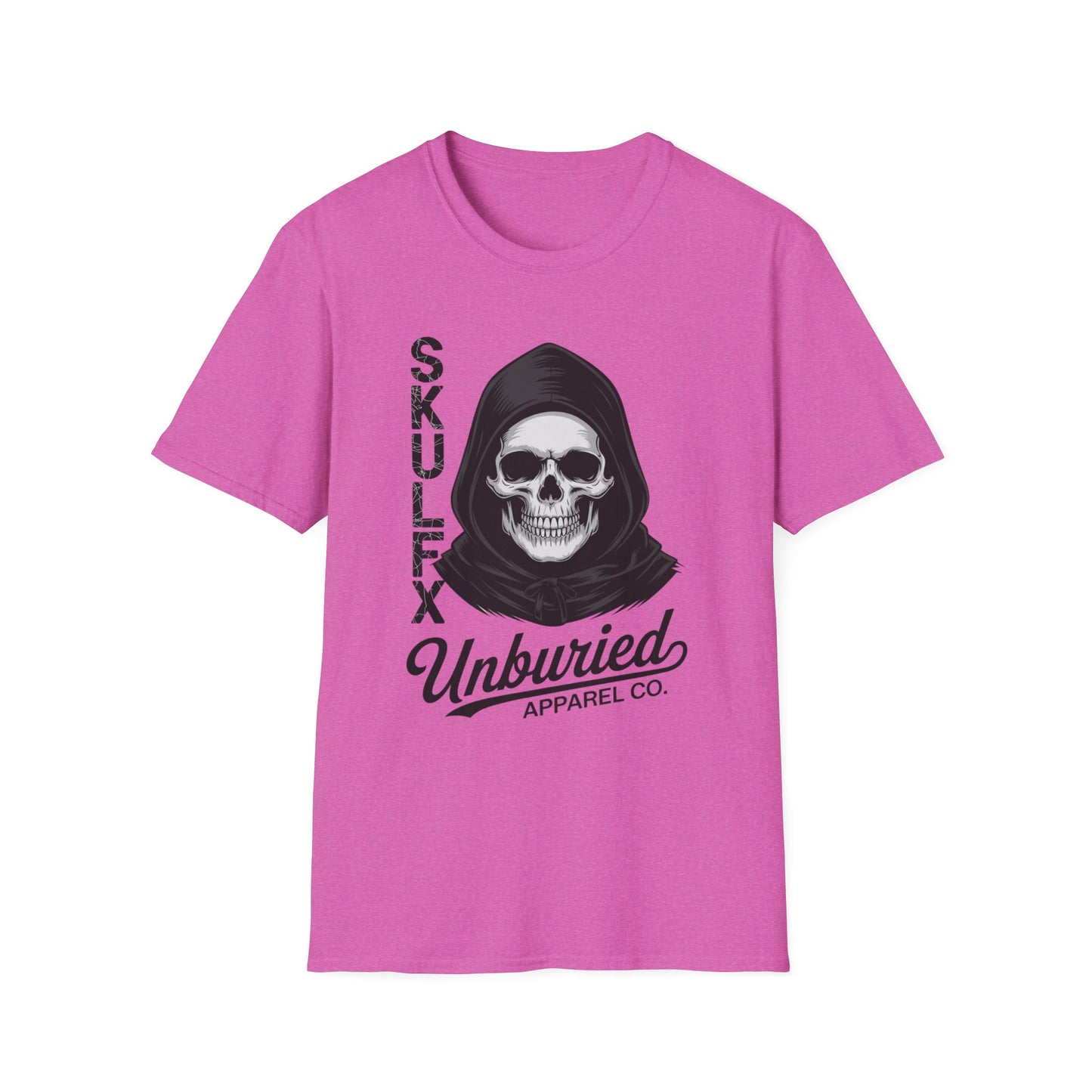 Skull Hooded Light Colored Graphic T-Shirt