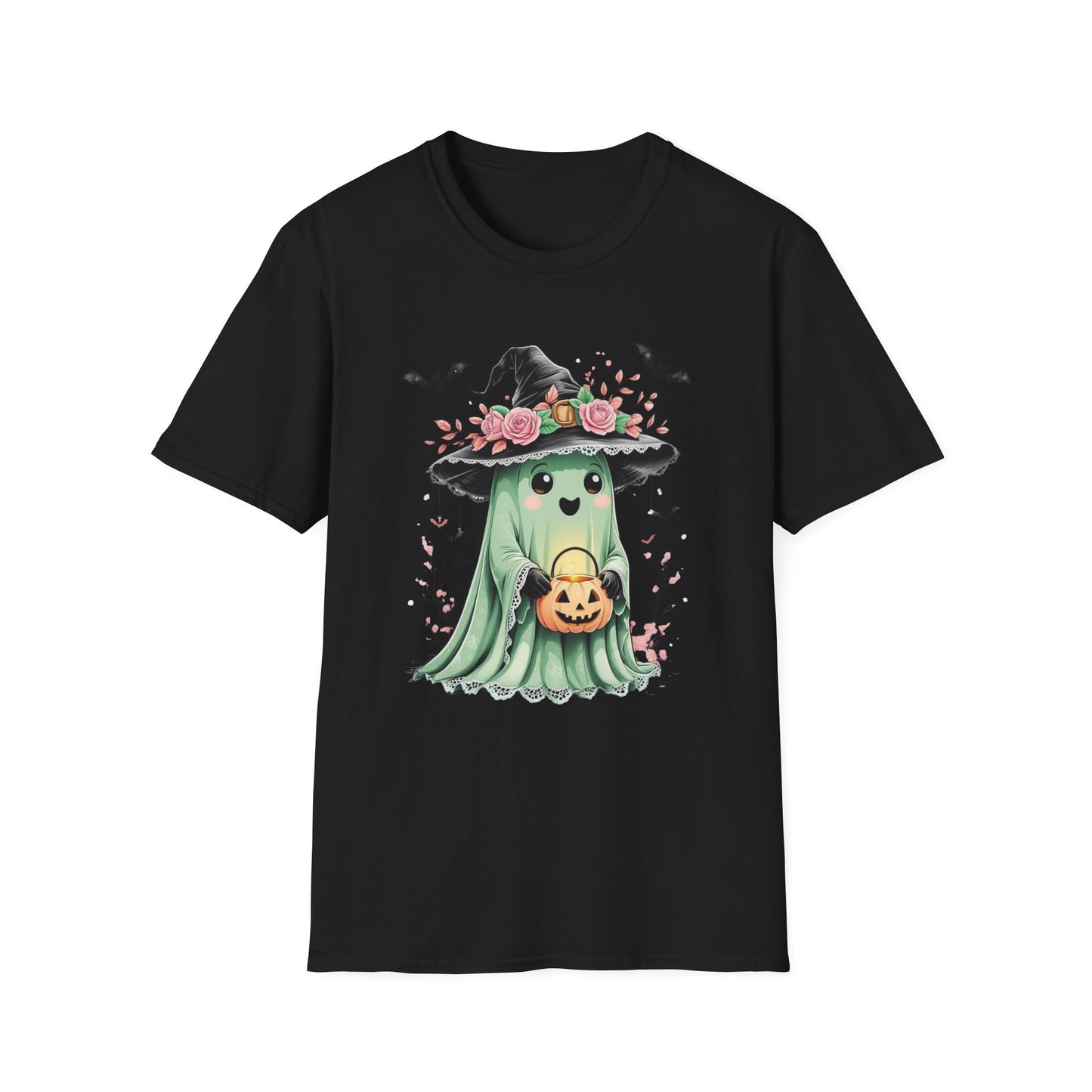 “Masquerade Ghost” Tee – Mint & Midnight Bloom Edition