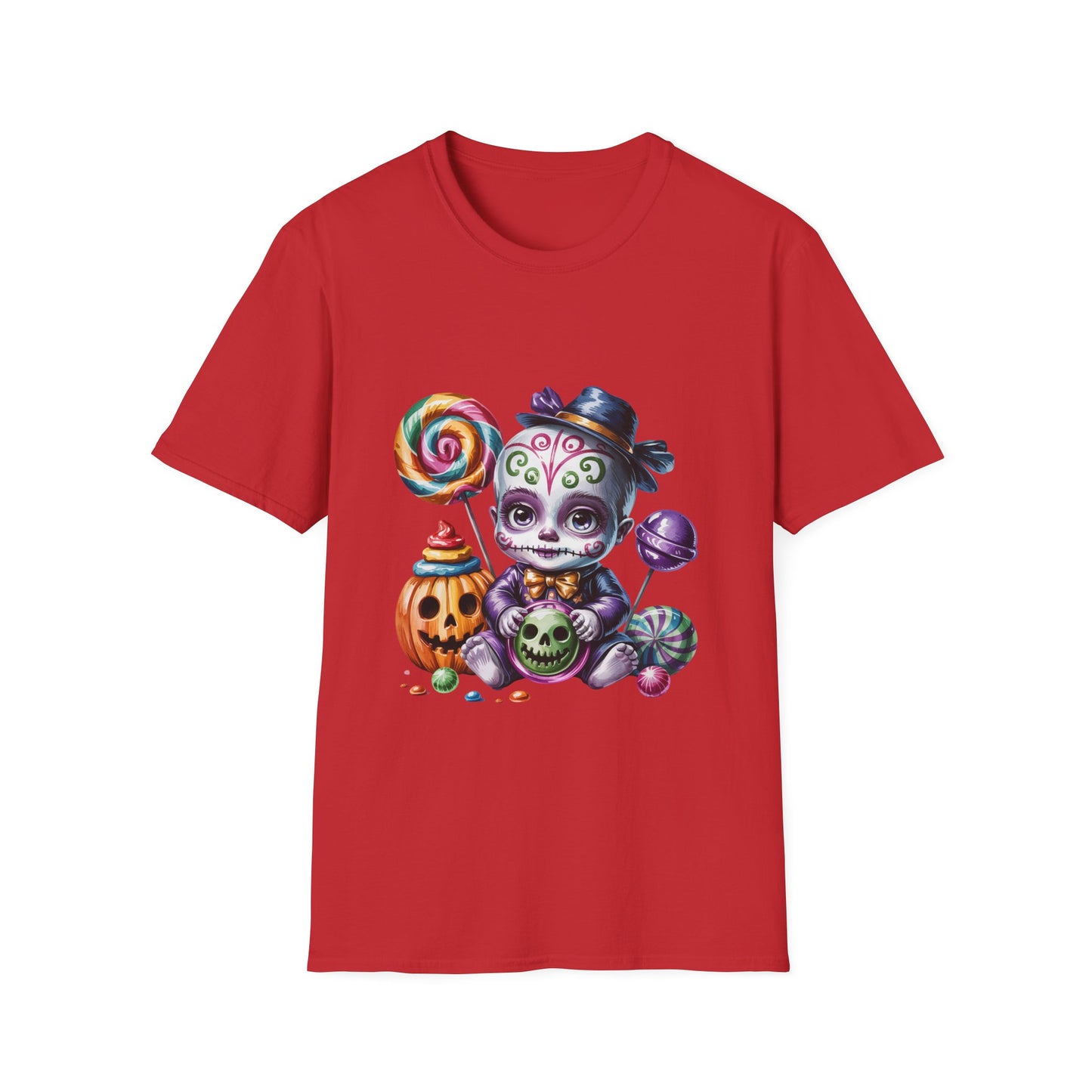 Baby Skeleton Halloween T-Shirt, Spooky Trickster Tee, Sugar Skull Costume Shirt, Halloween Party Top, Day of the Dead Graphic Tee
