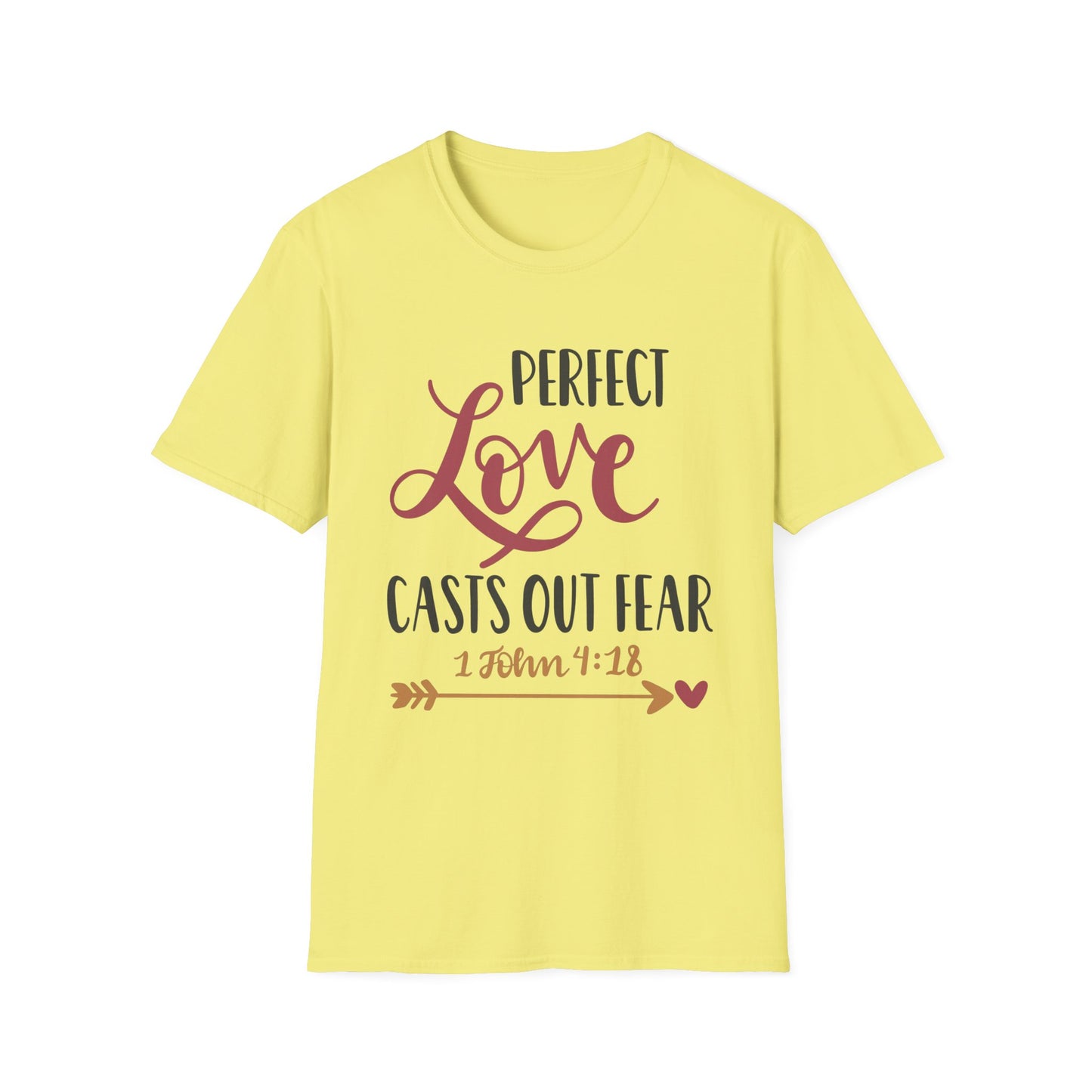 Perfect Love Casts Out Fear Tee – 1 John 4:18 Gracewear