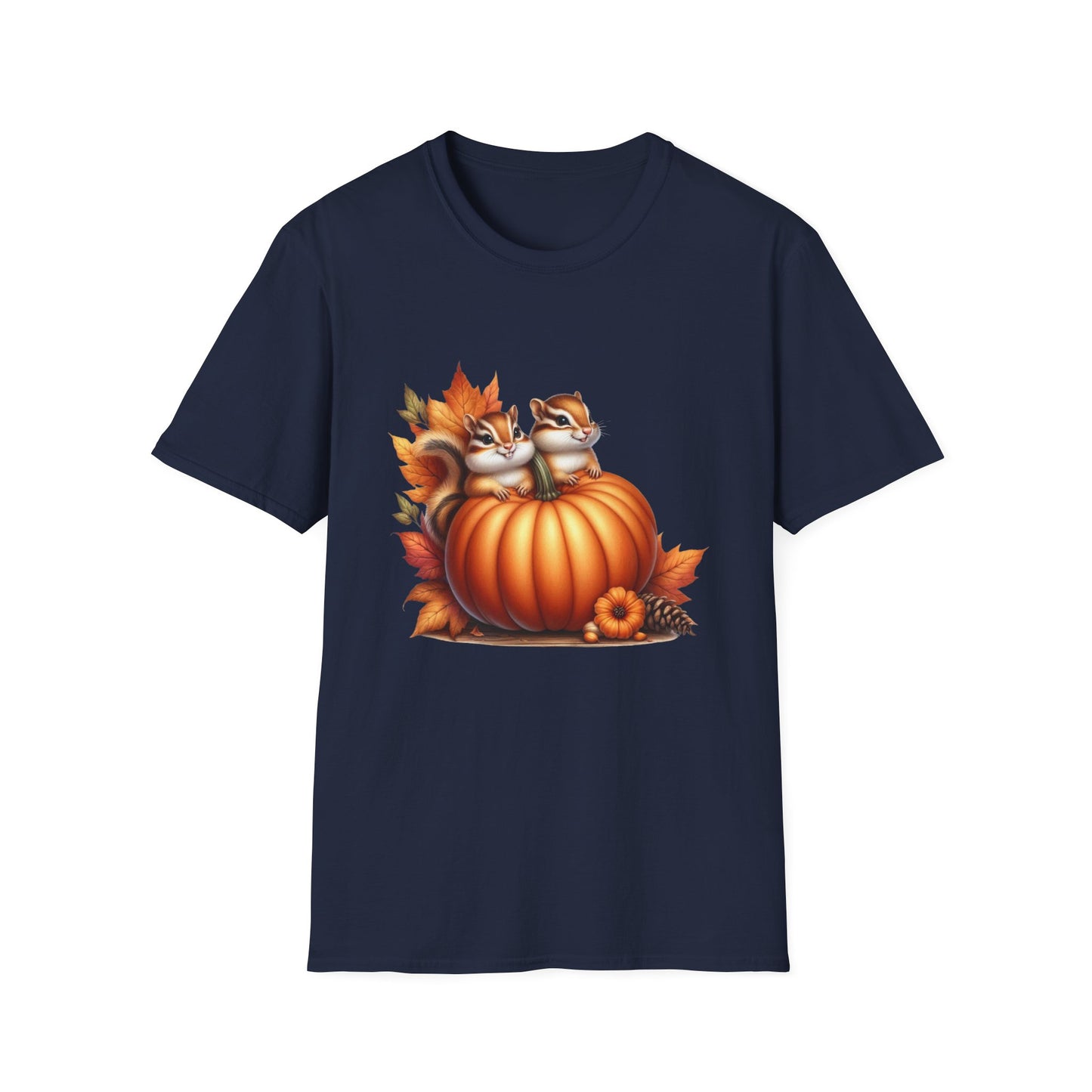 “Pumpkin Perch Chipmunks” Tee – Harvest Heart Edition