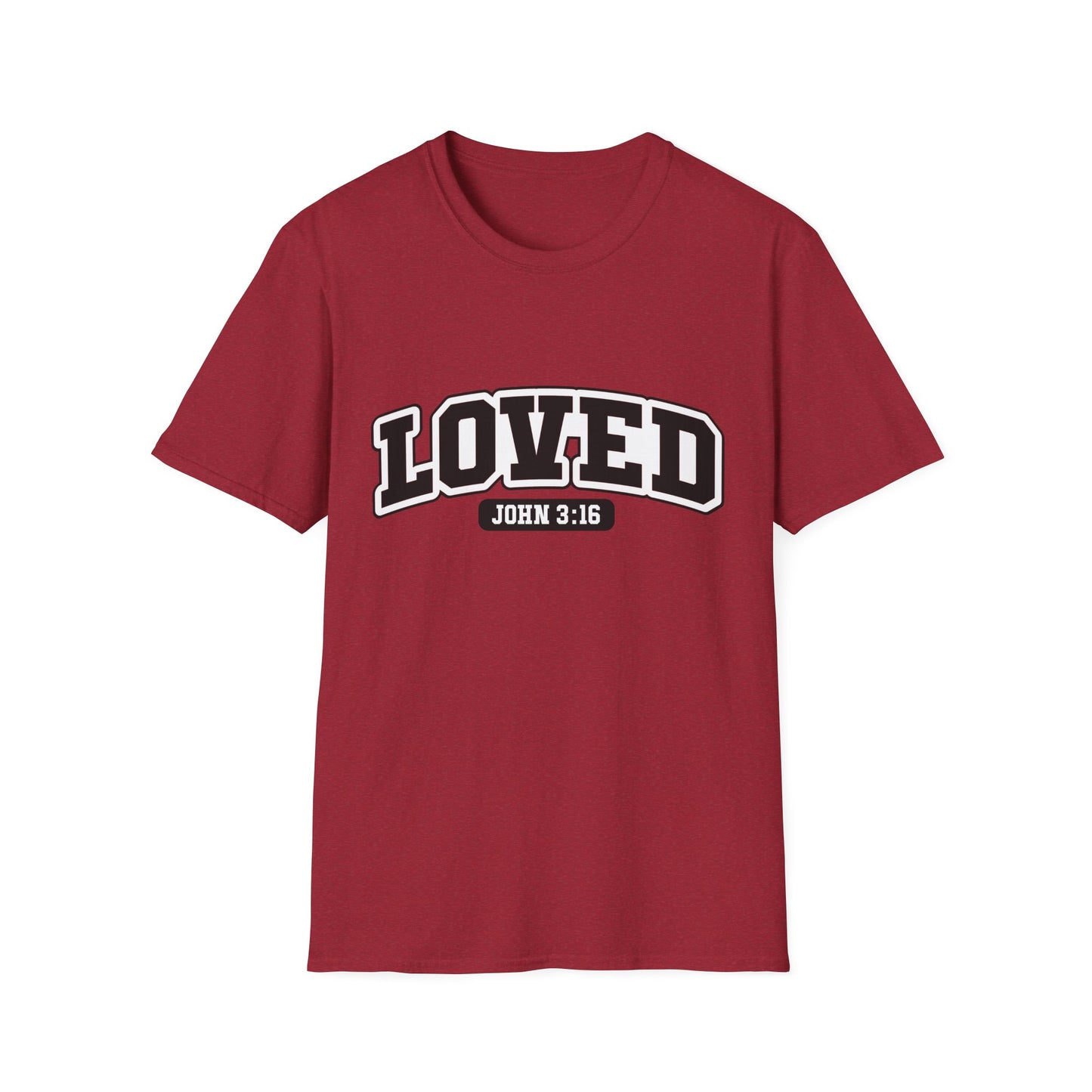 LOVED Tee – John 3:16 Collegiate Edition