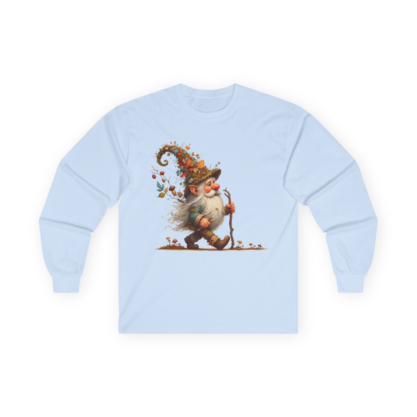 “Forest Walker Gnome” Long Sleeve Tee – Woodland Lore Edition