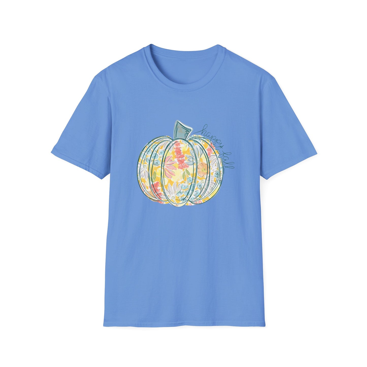 “Happy Fall Floral Pumpkin” Tee – Bloom & Gourd Edition