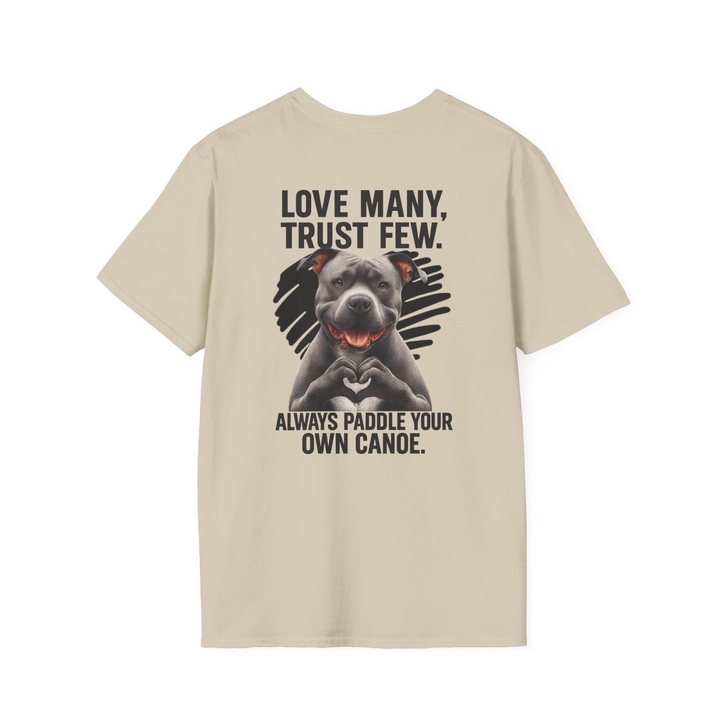 "Paddle Your Own Canoe" Pit Bull Tee-BACK PRINT