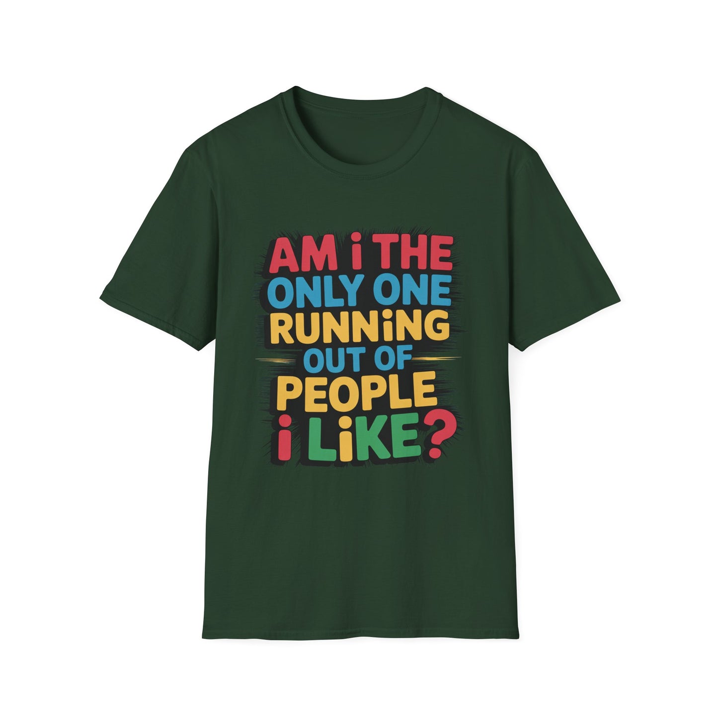 RUNNING OUT OF PEOPLE I LIKE – Color Burst Tee