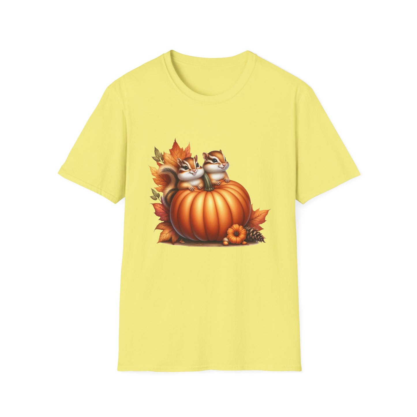 “Pumpkin Perch Chipmunks” Tee – Harvest Heart Edition