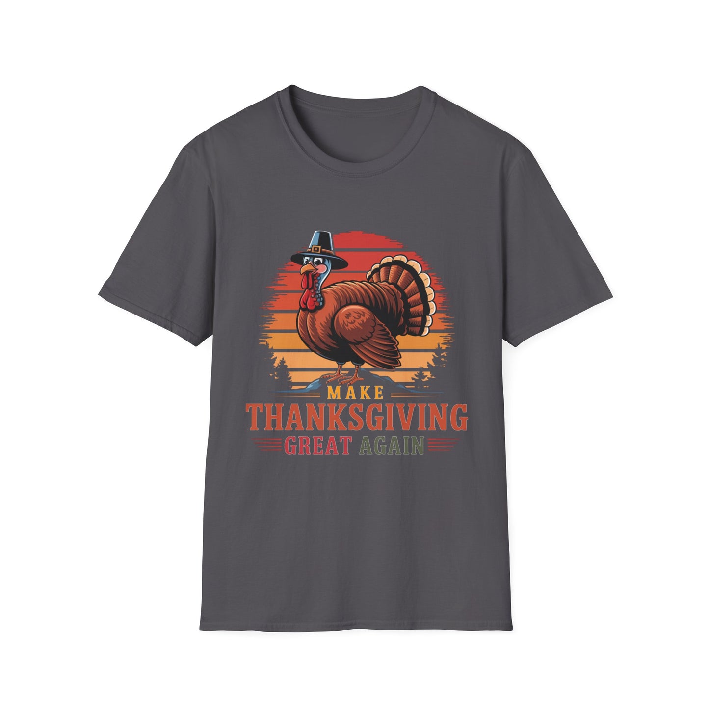 Make Thanksgiving Great Again – Pilgrim Turkey Edition Short Sleeve Tee