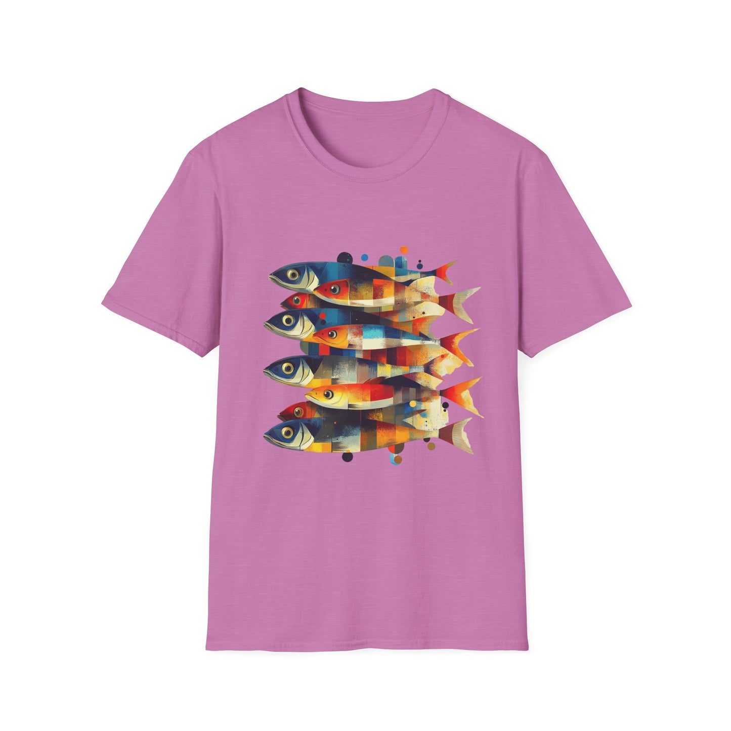 Stacked Signals – Abstract Fish Formation Tee