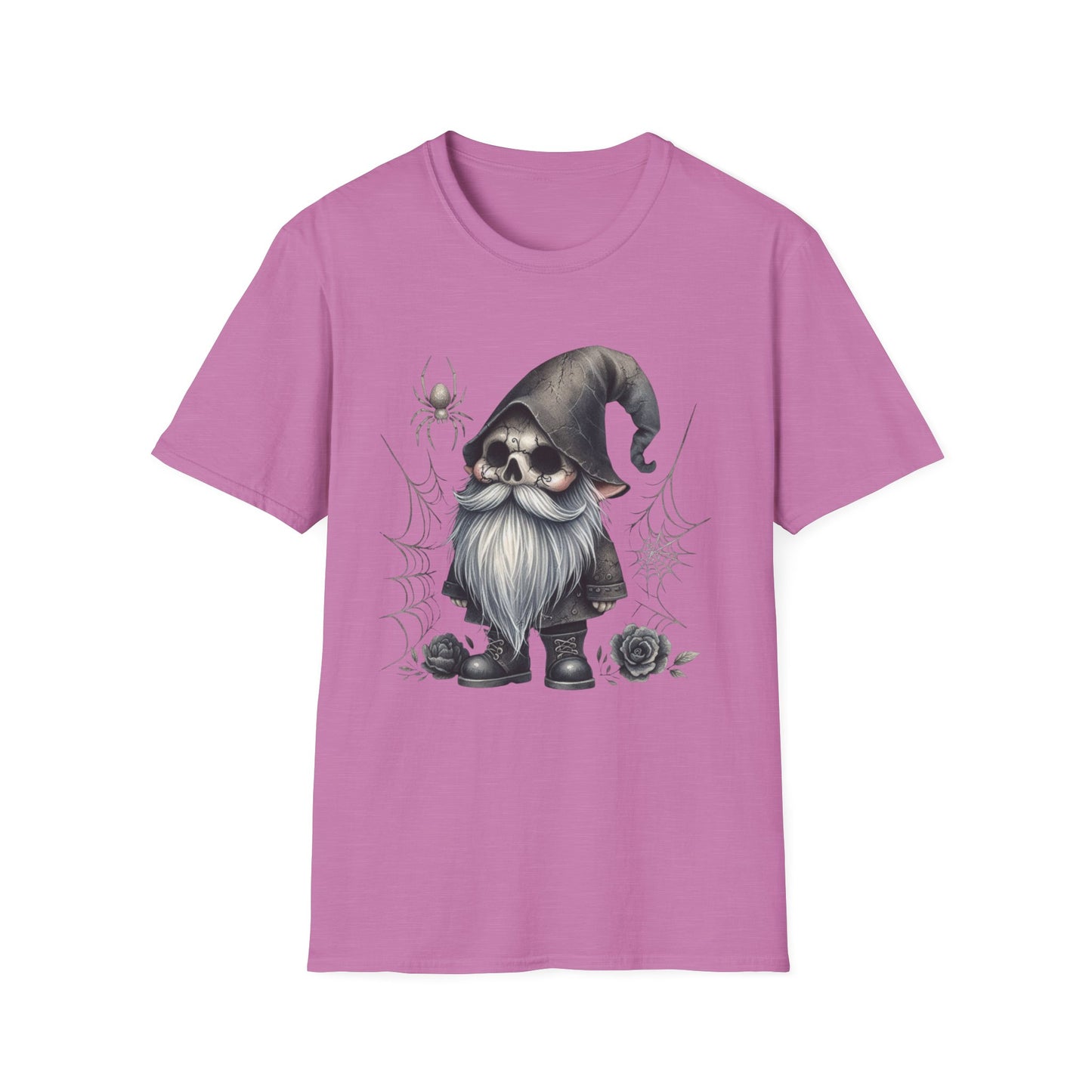 “Cracked Skull Gnome” Tee – Web & Rose Edition