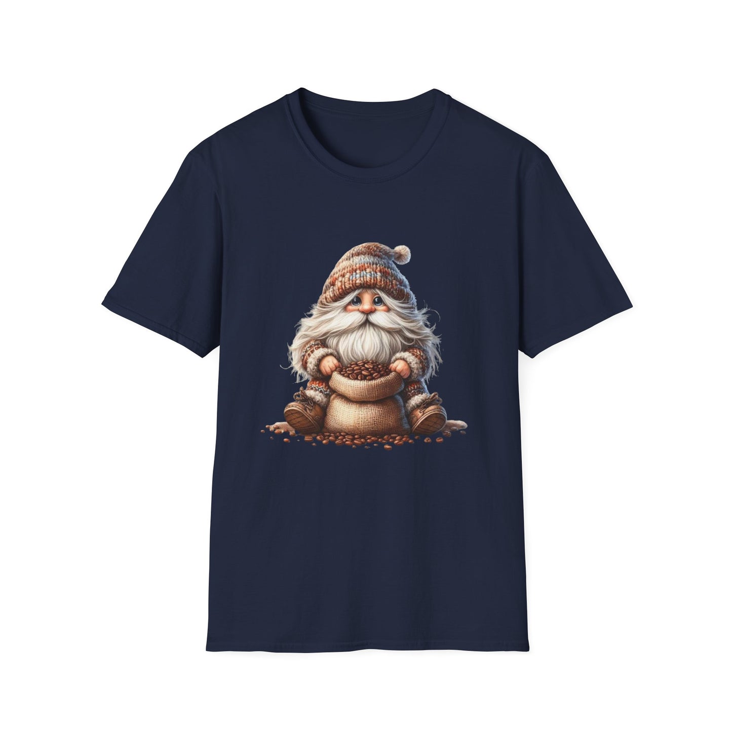 “Coffee Bean Gnome” Tee – Brewed & Bearded Edition