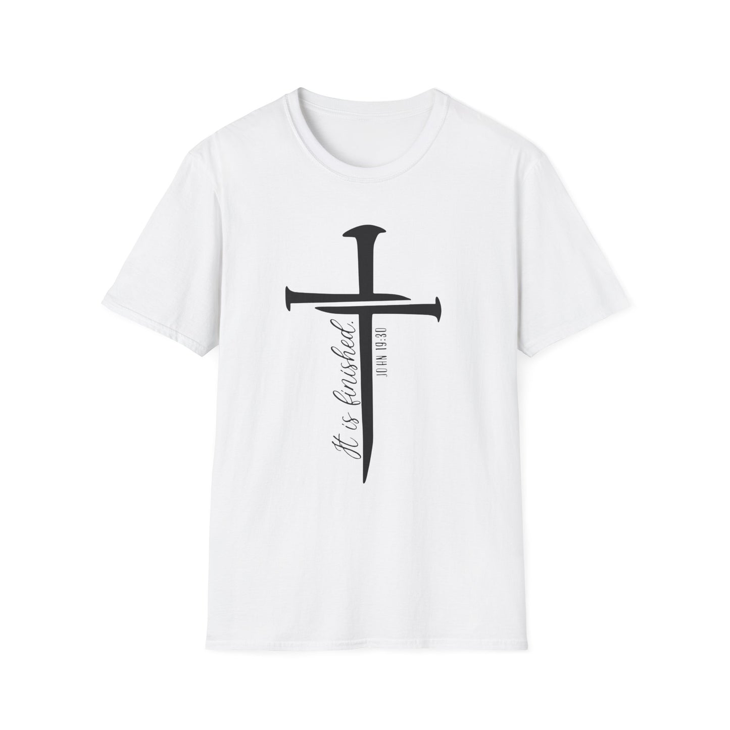 It Is Finished Tee – John 19:30 Nail Cross Edition