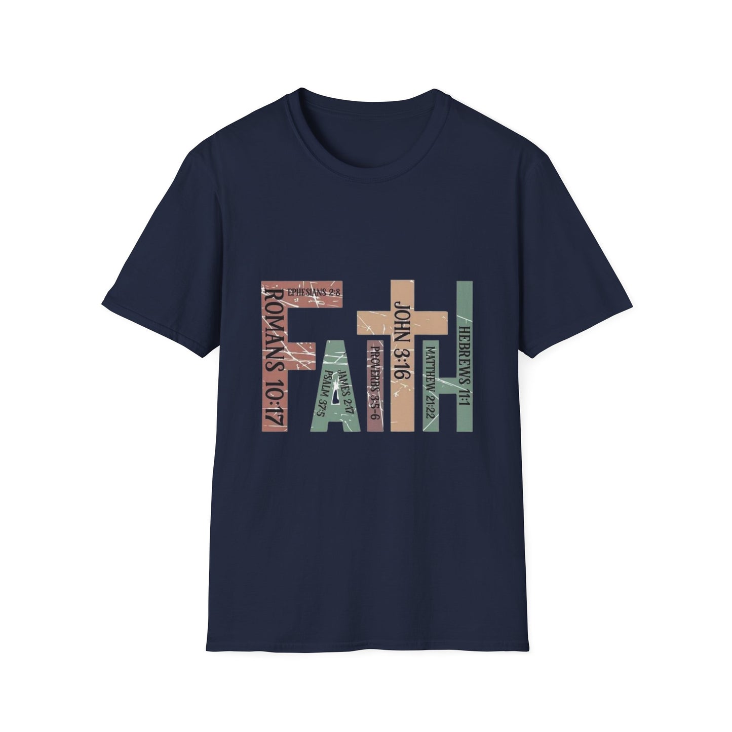 FAITH Bible Verse Graphic Tee – Scripture-Filled Letters Design