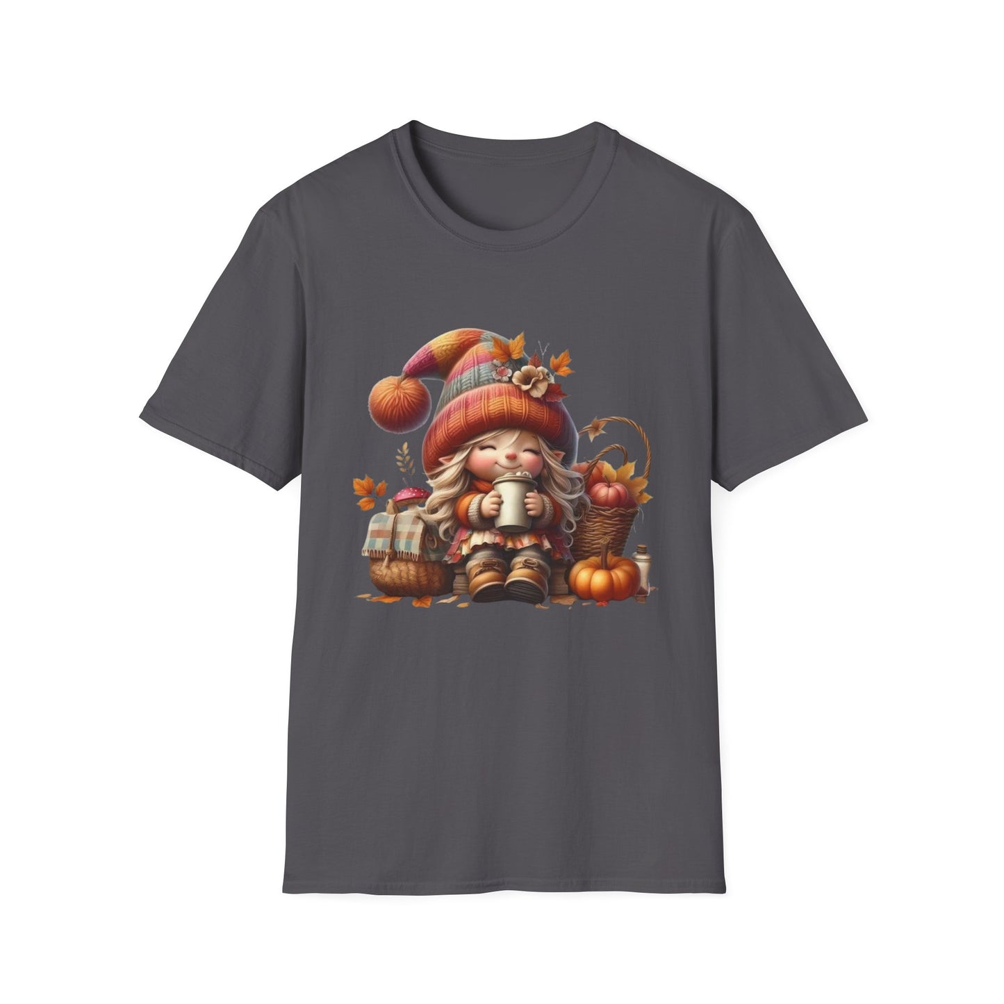 “Cozy Cup Gnome” Tee – Autumn Hearth Edition