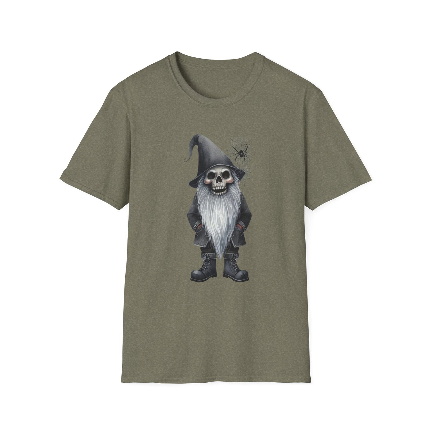 “Grim Gnome” Tee – Webbed Beard & Skull Grin Edition