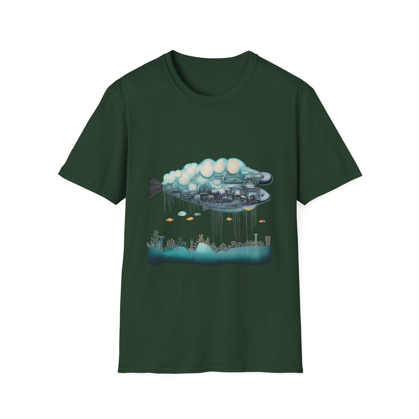 Metropolis Marrow – Surreal Fish City Tee