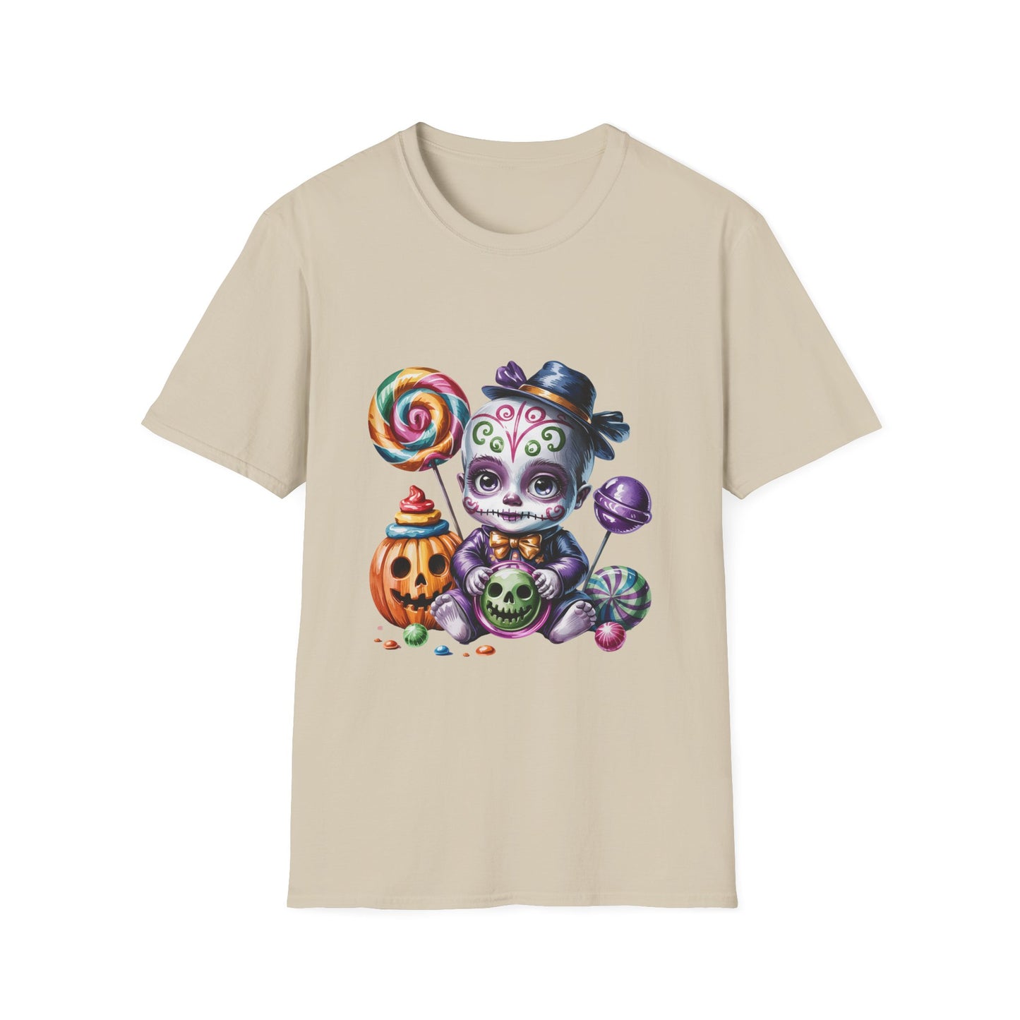Baby Skeleton Halloween T-Shirt, Spooky Trickster Tee, Sugar Skull Costume Shirt, Halloween Party Top, Day of the Dead Graphic Tee