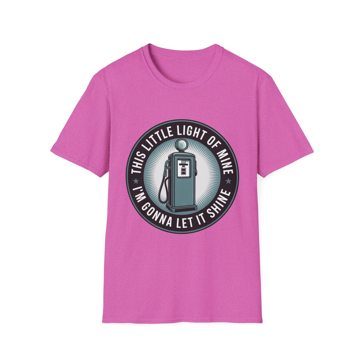 Vintage Shine Tee – “This Little Light of Mine” Gas Pump Design