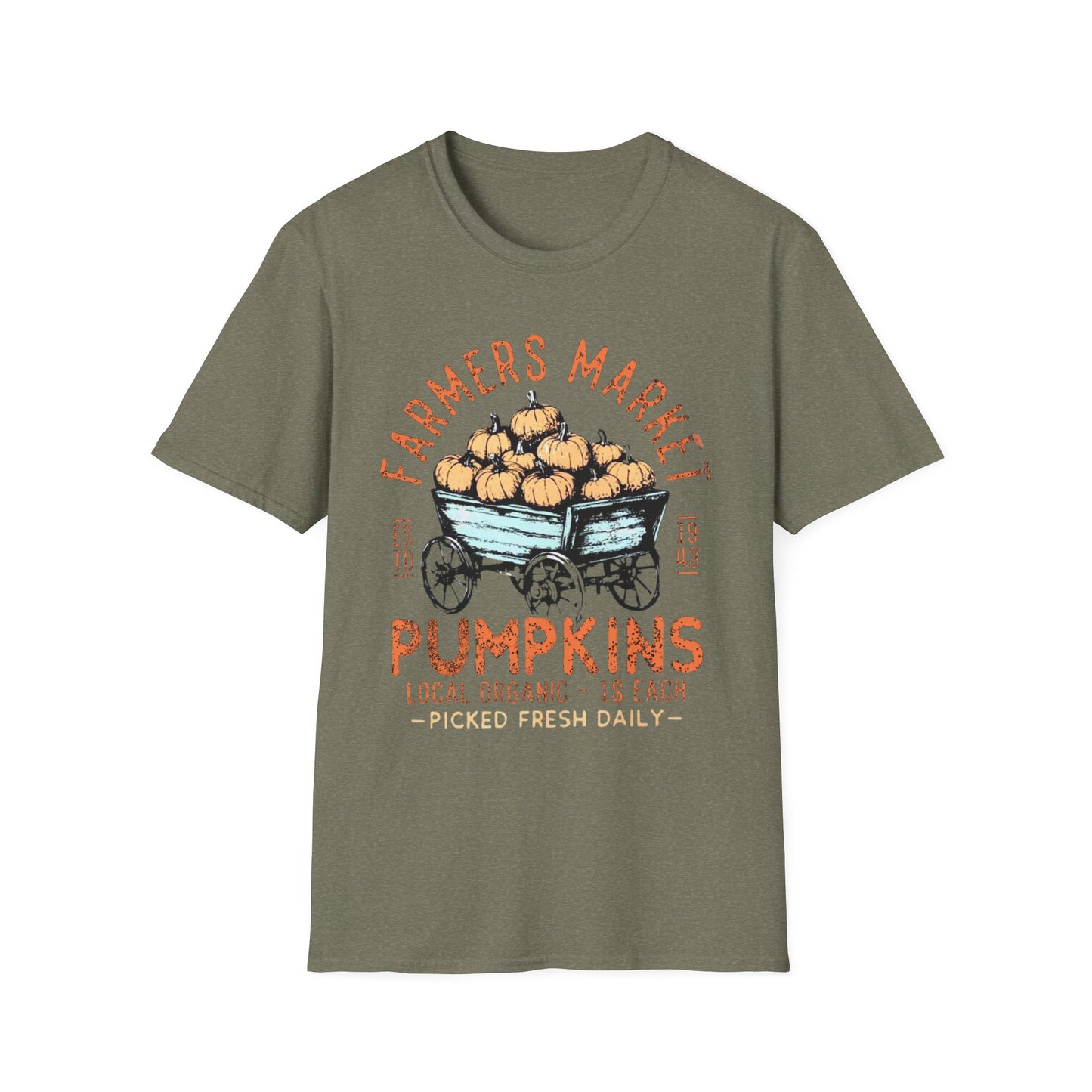 “Farmers Market Pumpkin Cart” Tee – Est. 1943 Edition