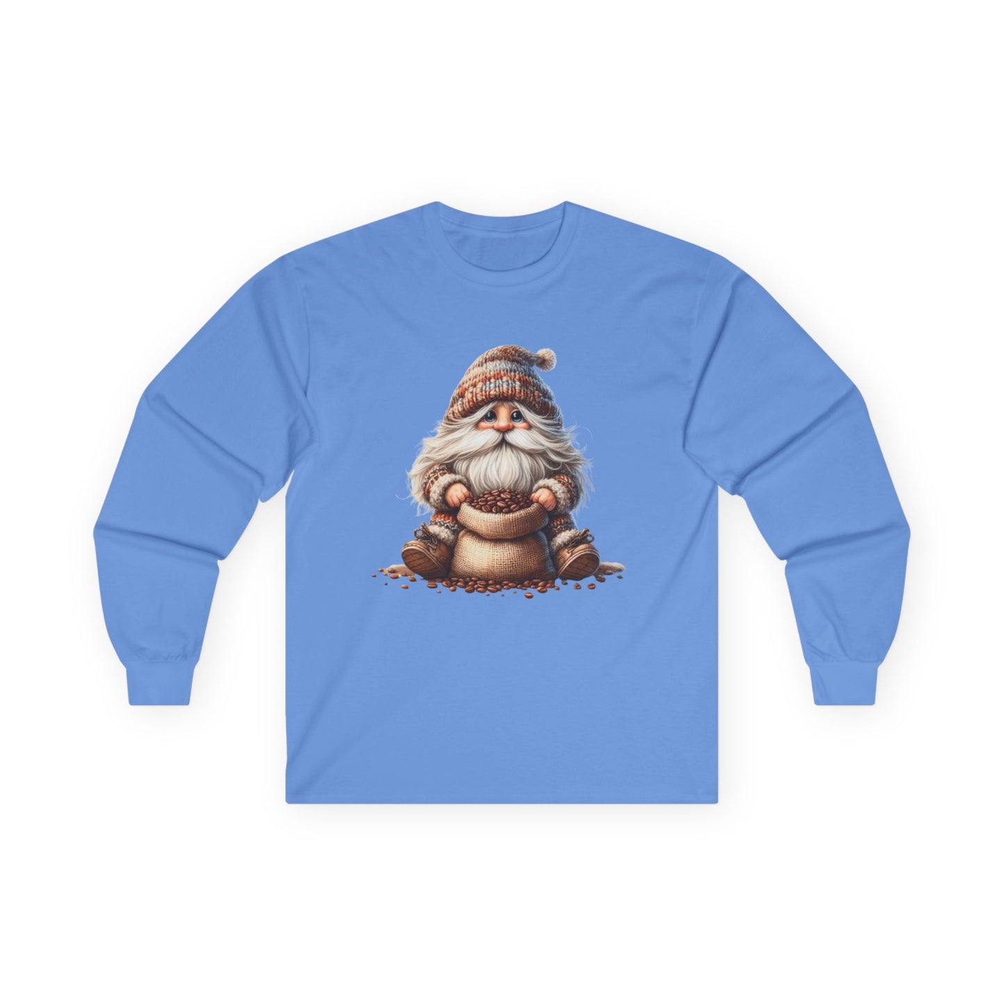 “Coffee Bean Gnome” Long Sleeve Tee – Brewed & Bearded Edition