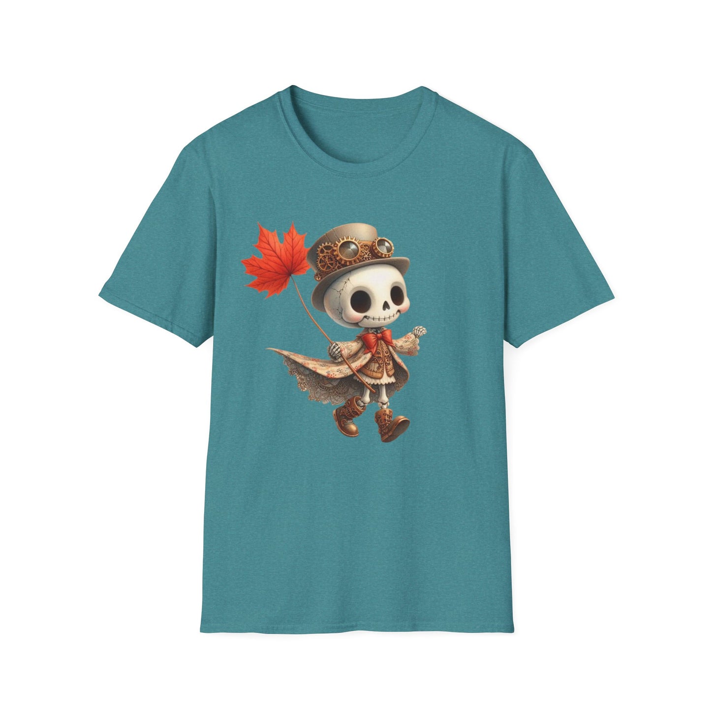 “Leaf Balloon Skeleton” Tee – Steampunk Harvest Edition