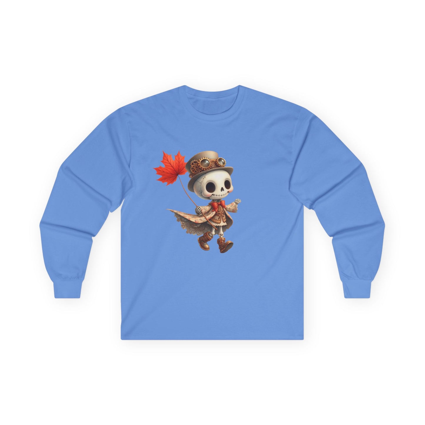 “Leaf Balloon Skeleton” Long Sleeve Tee – Steampunk Harvest Edition