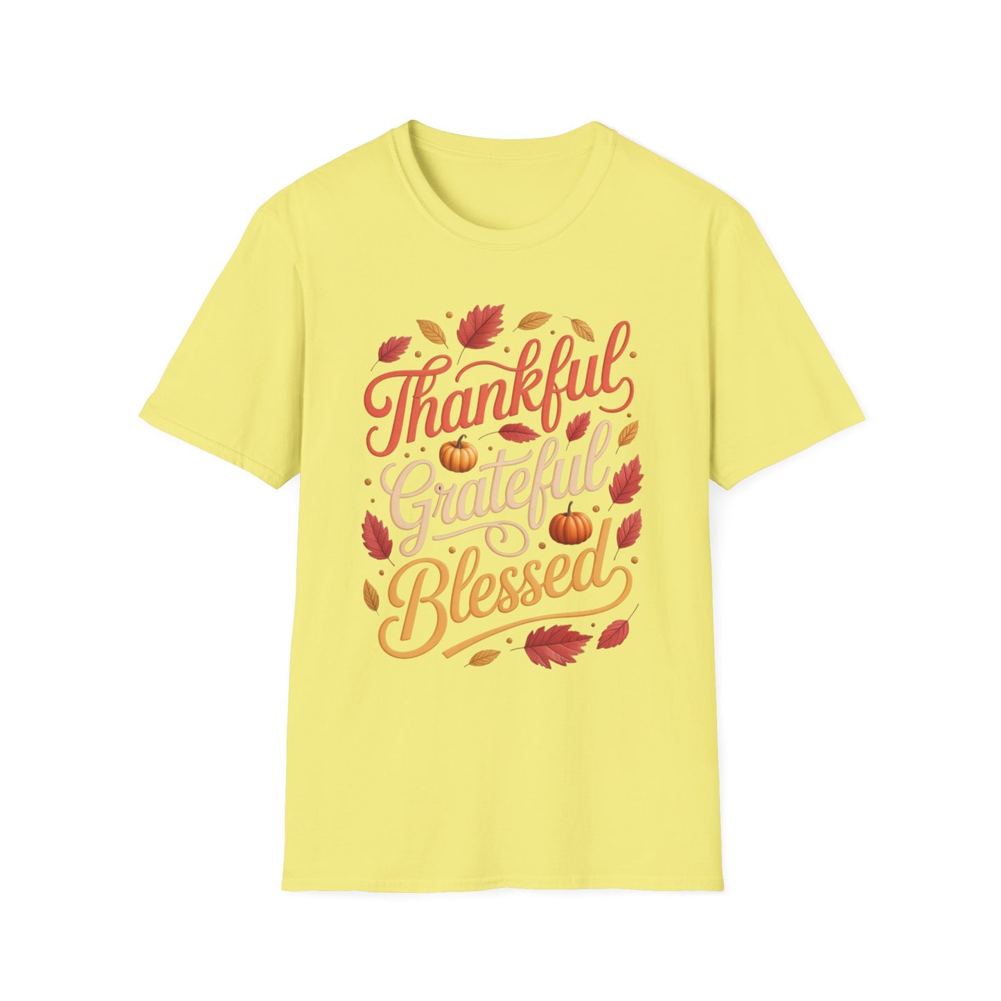 Thankful. Grateful. Blessed. Short Sleeve Tee