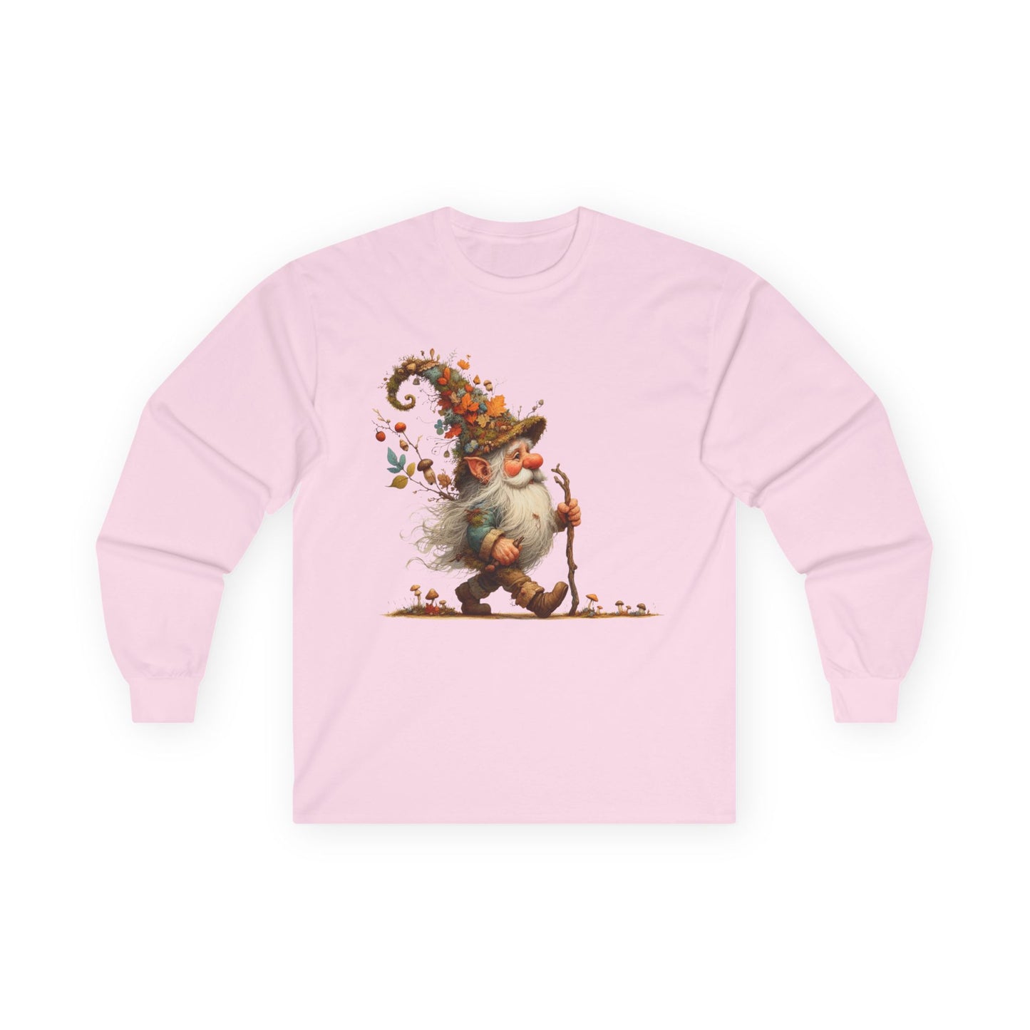 “Forest Walker Gnome” Long Sleeve Tee – Woodland Lore Edition