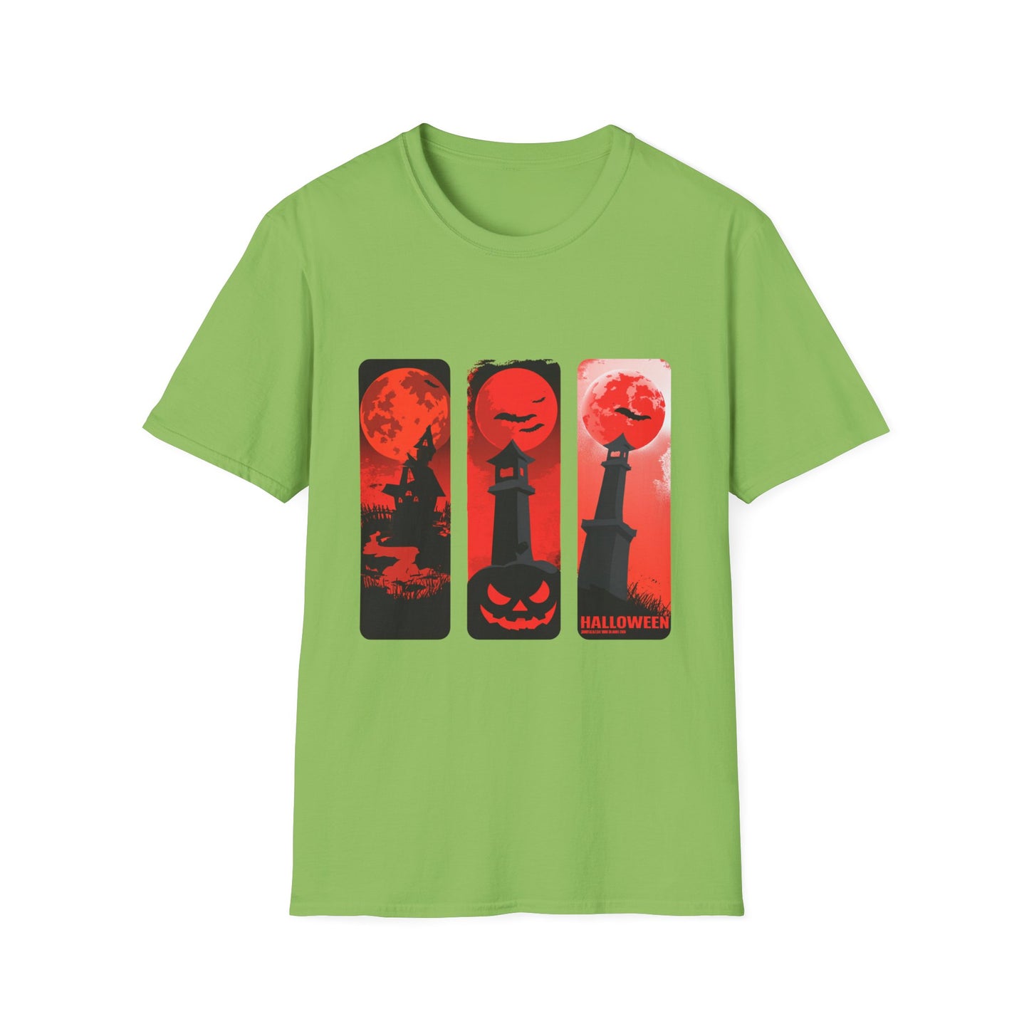 Red Moon Triptych Halloween Head Tee