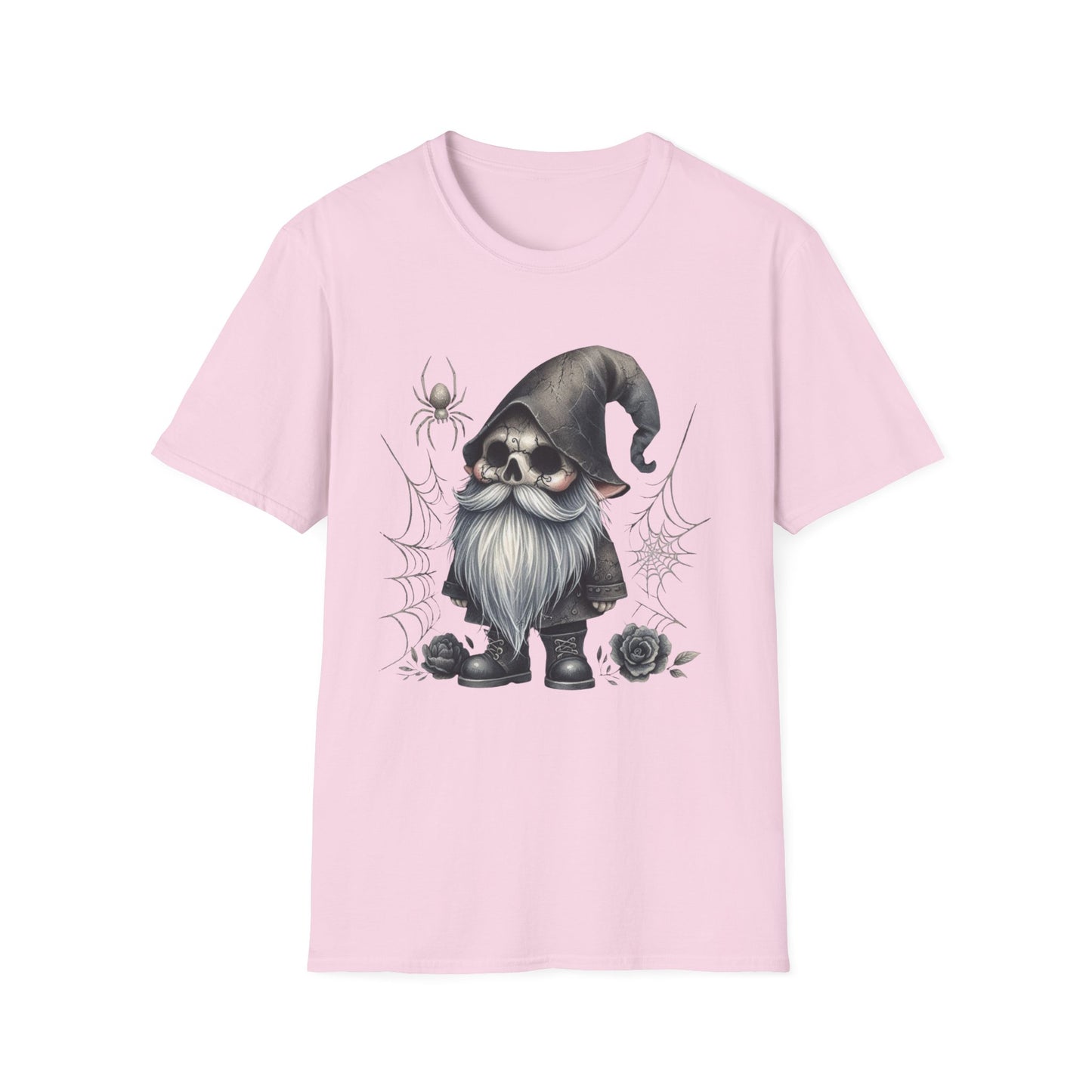 “Cracked Skull Gnome” Tee – Web & Rose Edition