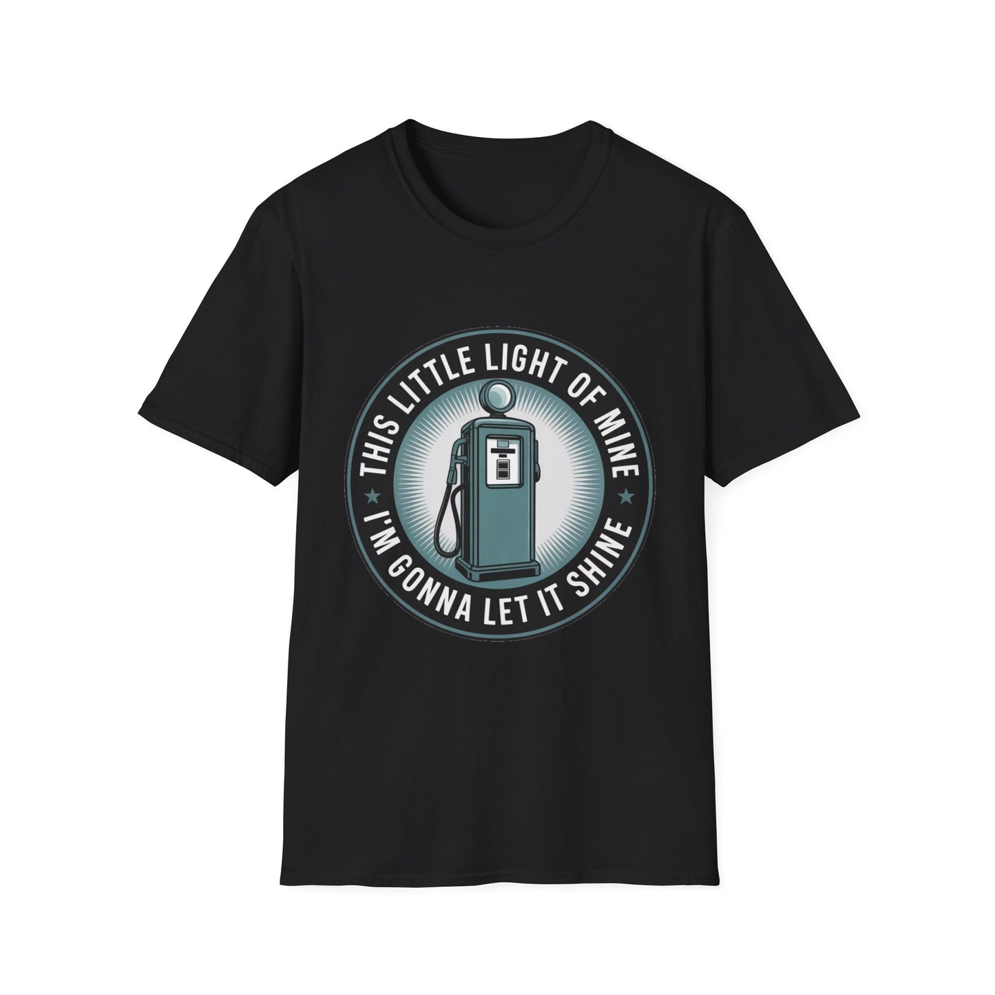 Vintage Shine Tee – “This Little Light of Mine” Gas Pump Design