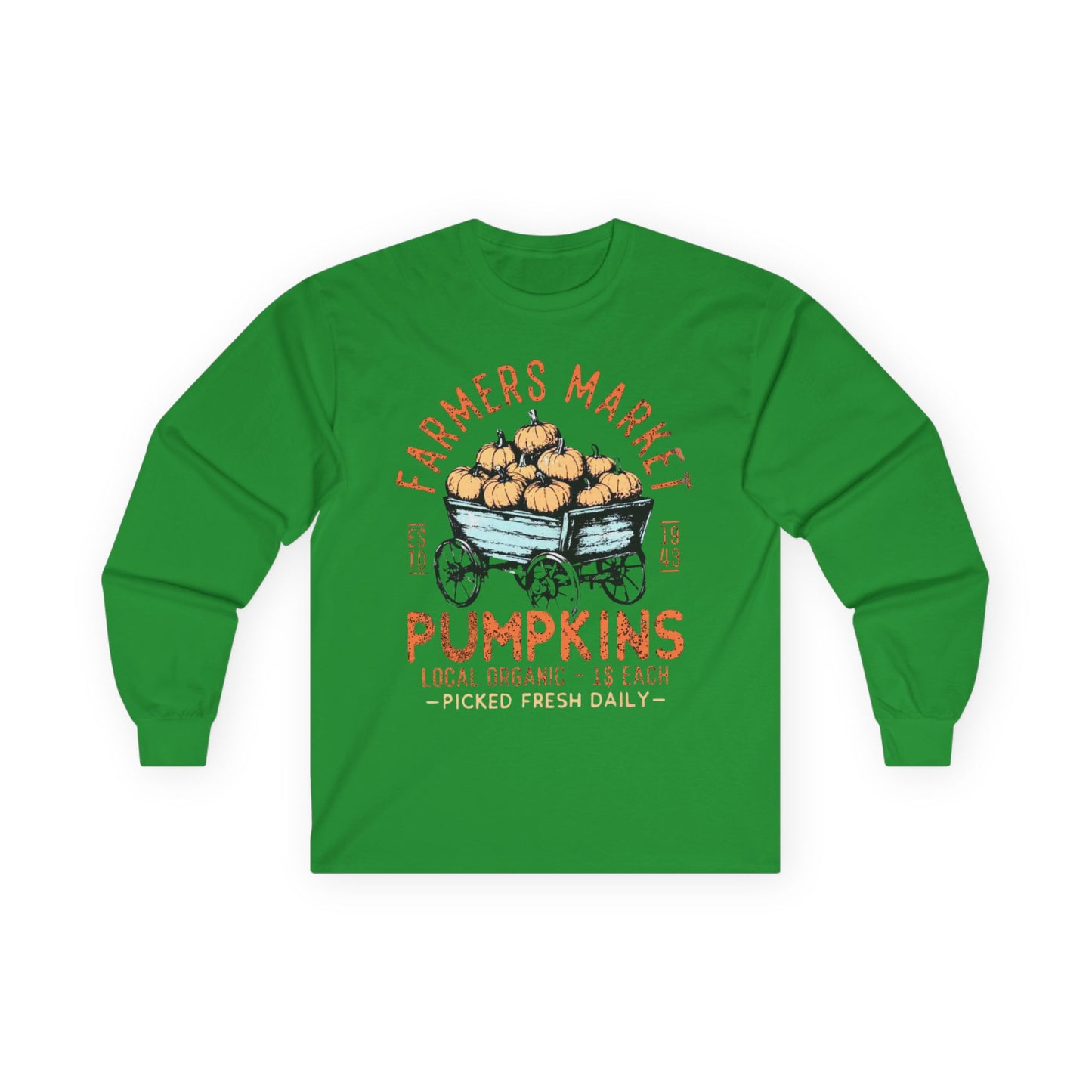 “Farmers Market Pumpkin Cart” Long Sleeve Tee – Est. 1943 Edition
