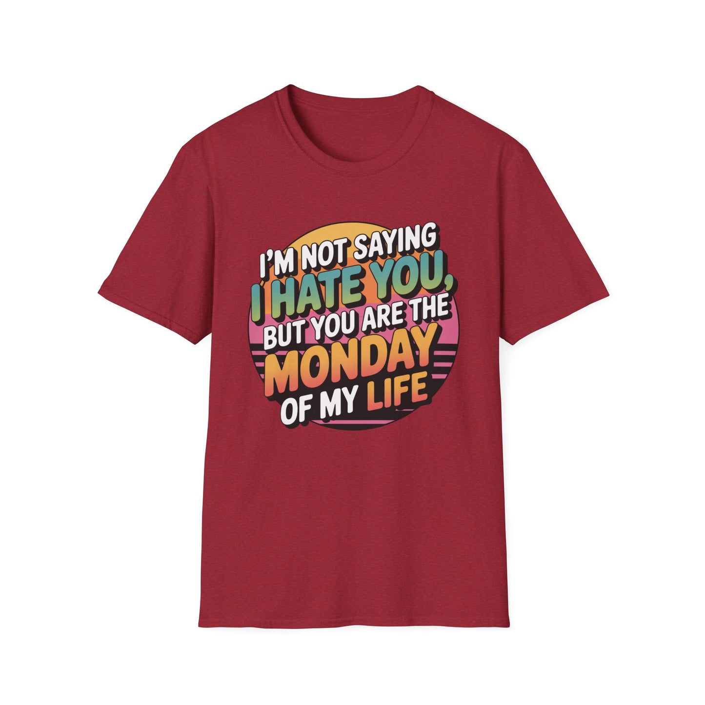 Monday Mood Tee – Bright Colors, Dark Sentiment