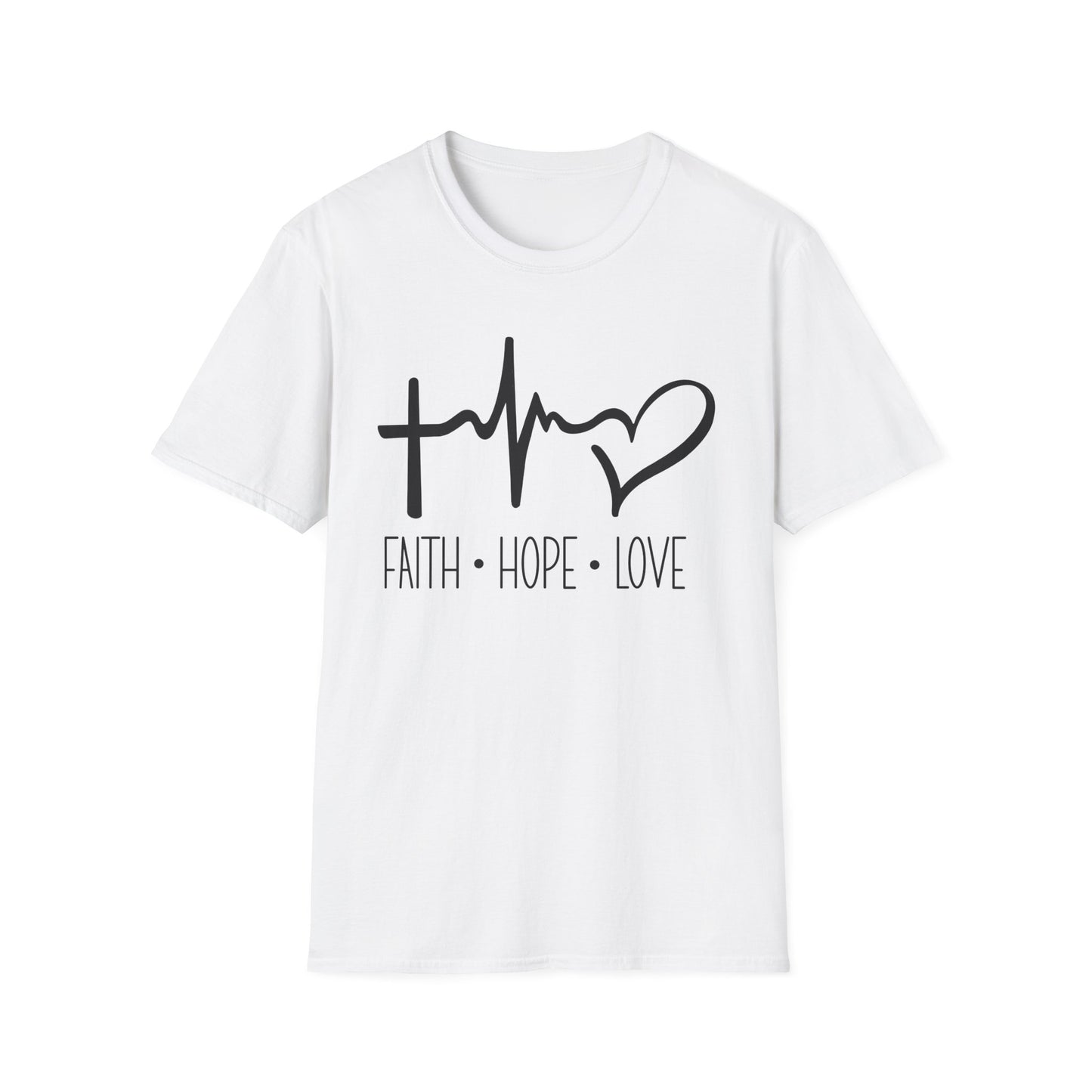 Faith • Hope • Love Tee – Heartbeat Cross Edition