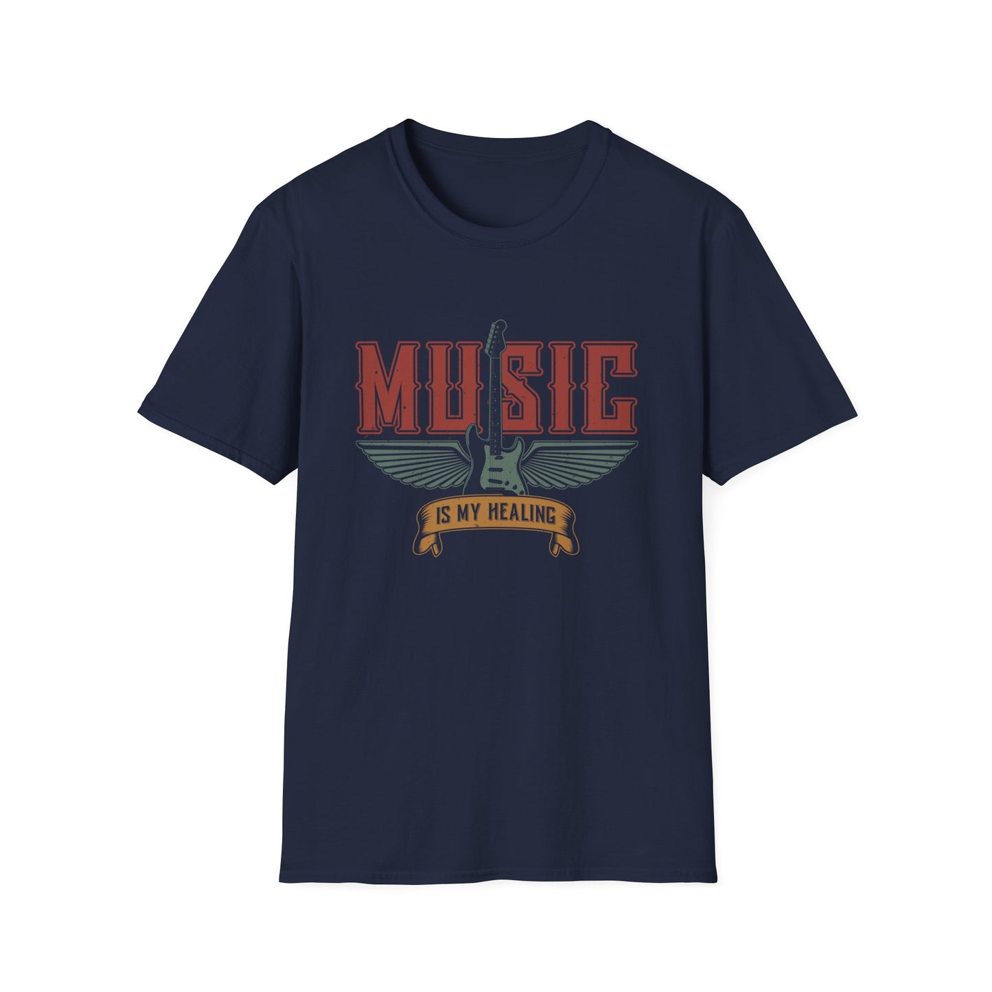 “Music Is My Healing” – The Winged Guitar Banner of Rhythm, Restoration & Rock Spirit