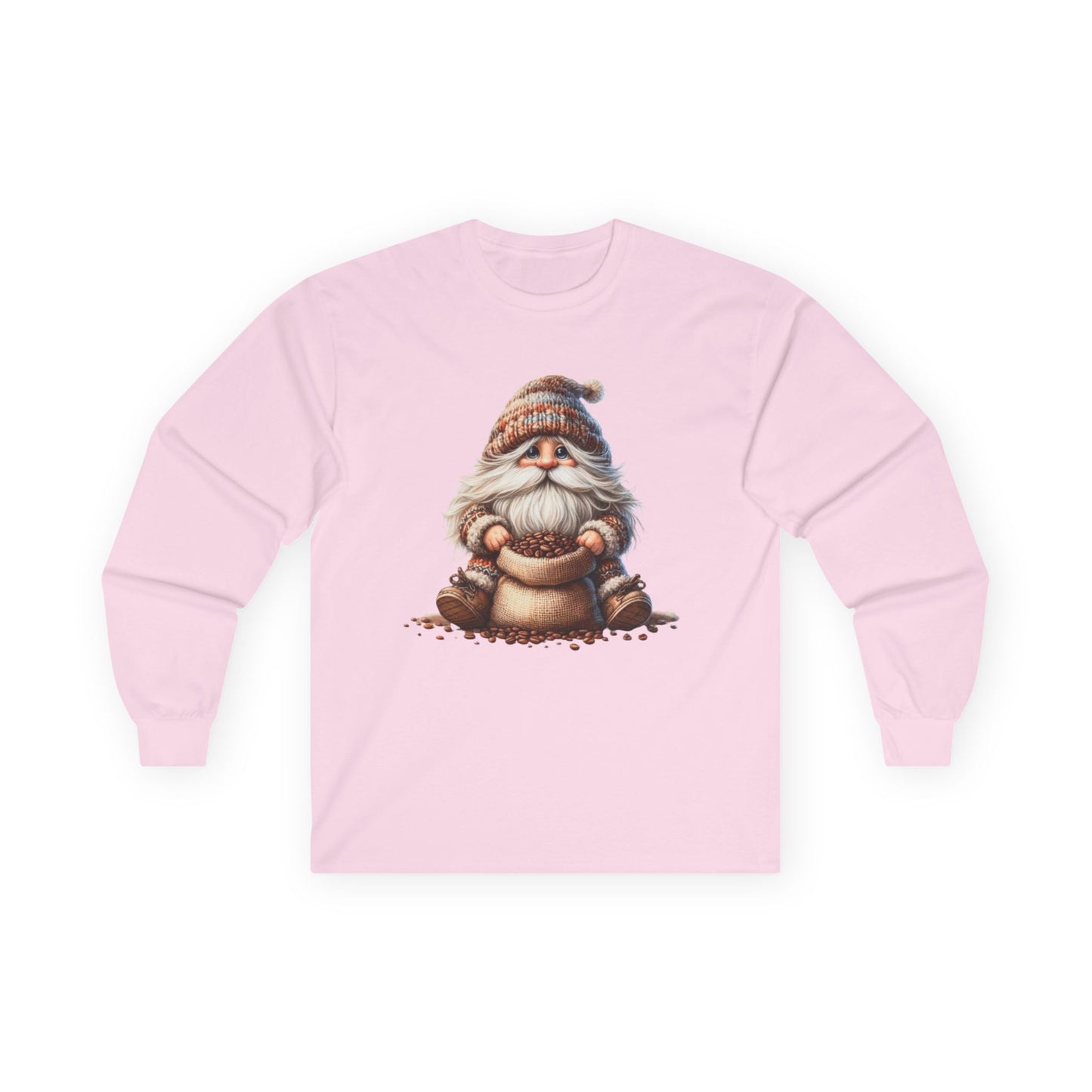 “Coffee Bean Gnome” Long Sleeve Tee – Brewed & Bearded Edition