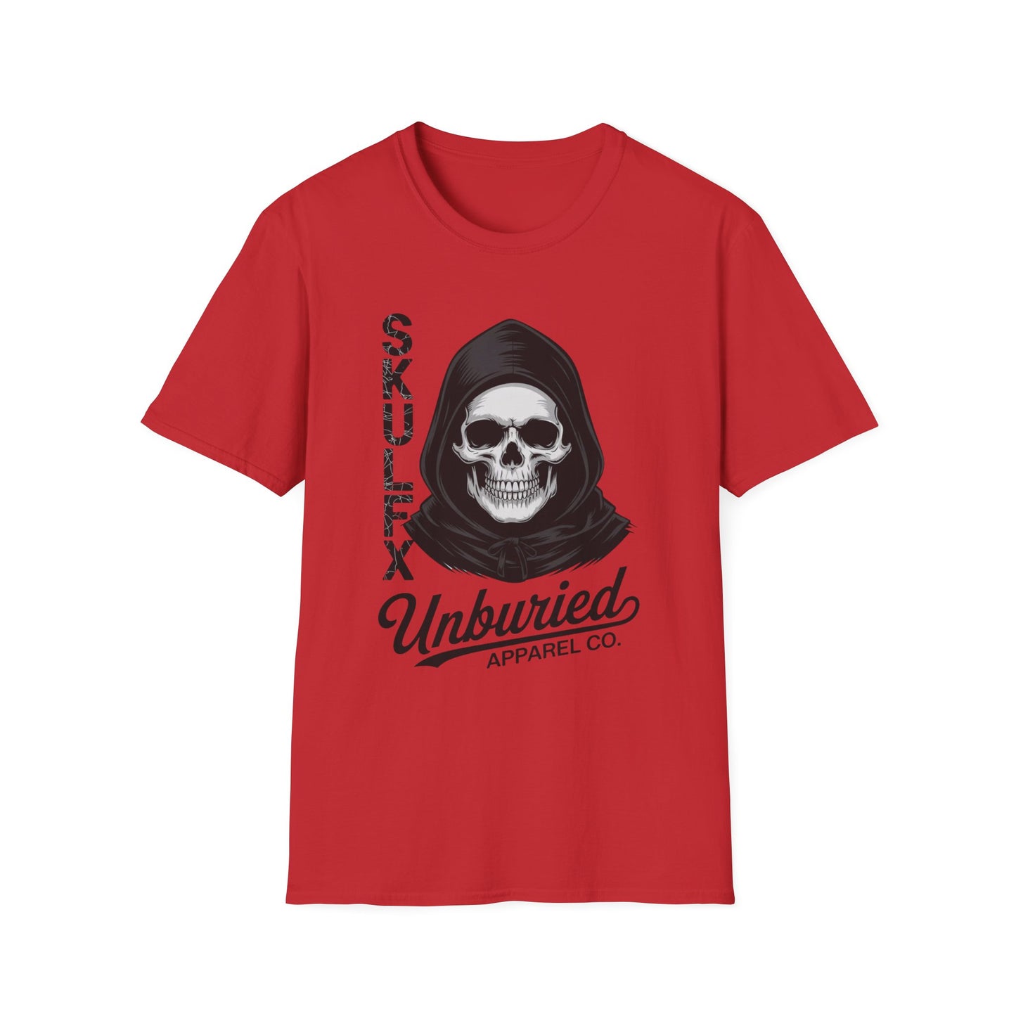 Skull Hooded Light Colored Graphic T-Shirt