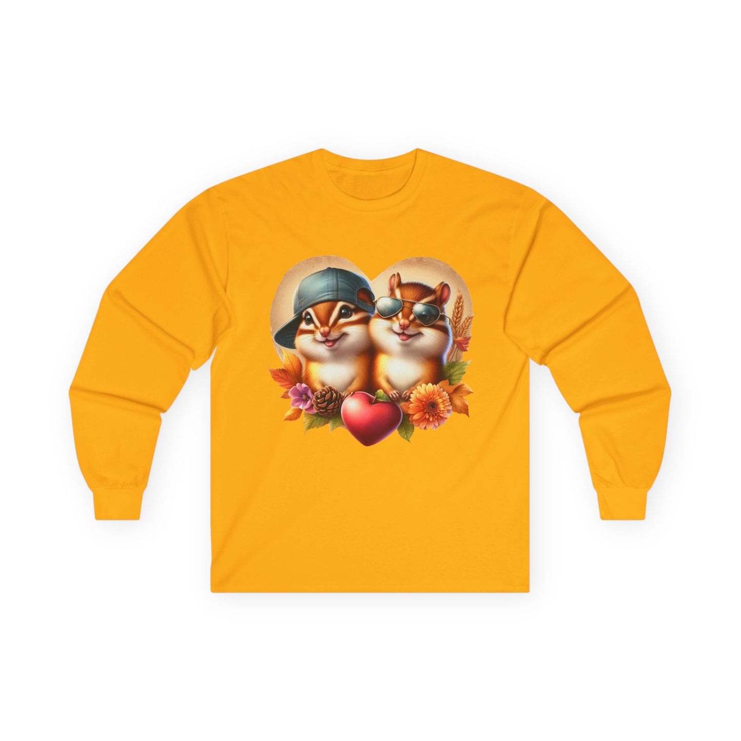 “Chipmunk Love” Long Sleeve Tee – Flannel Hearts Edition