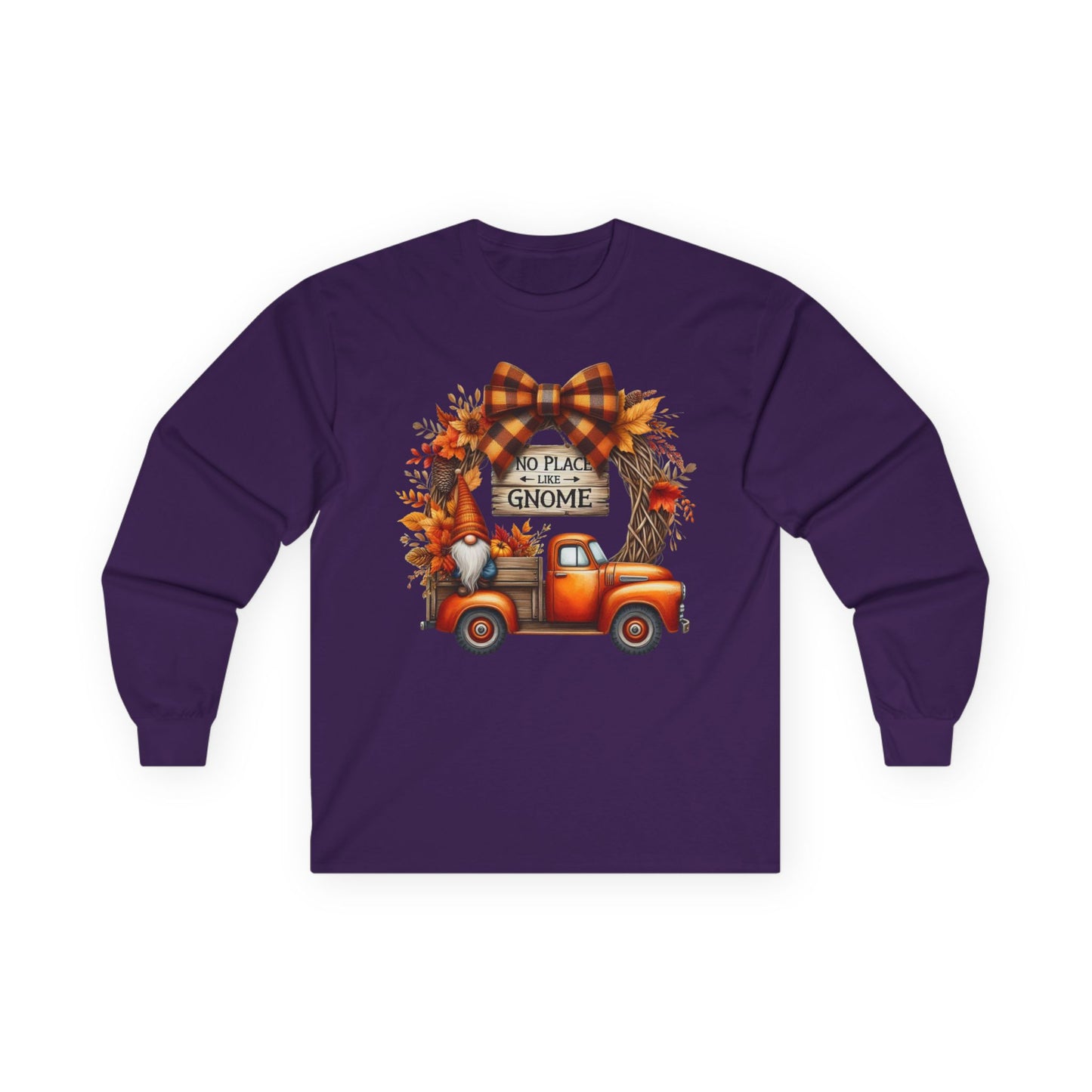 “No Place Like Gnome” Long Sleeve Tee – Autumn Pickup Edition