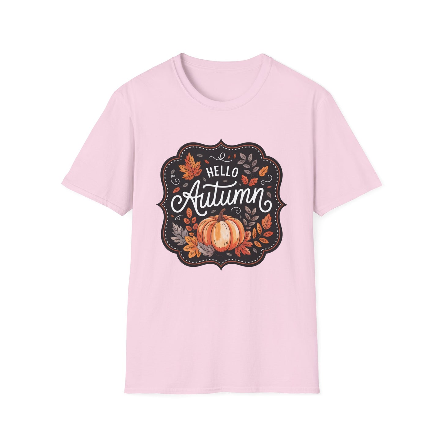 “Hello Autumn” Tee – Pumpkin & Leaves Edition